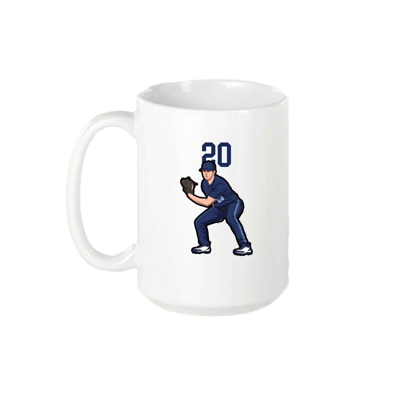 15oz Coffee Mug — Number Top in White