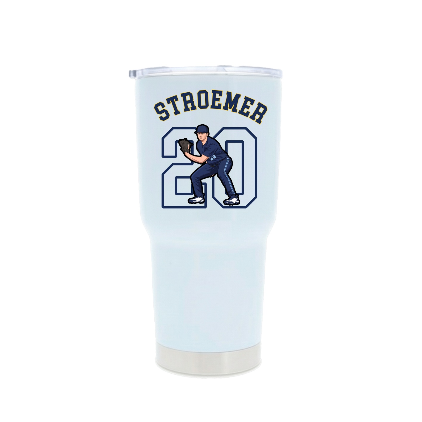 30oz Stainless Steel Tumbler — Shirsey Arch in White