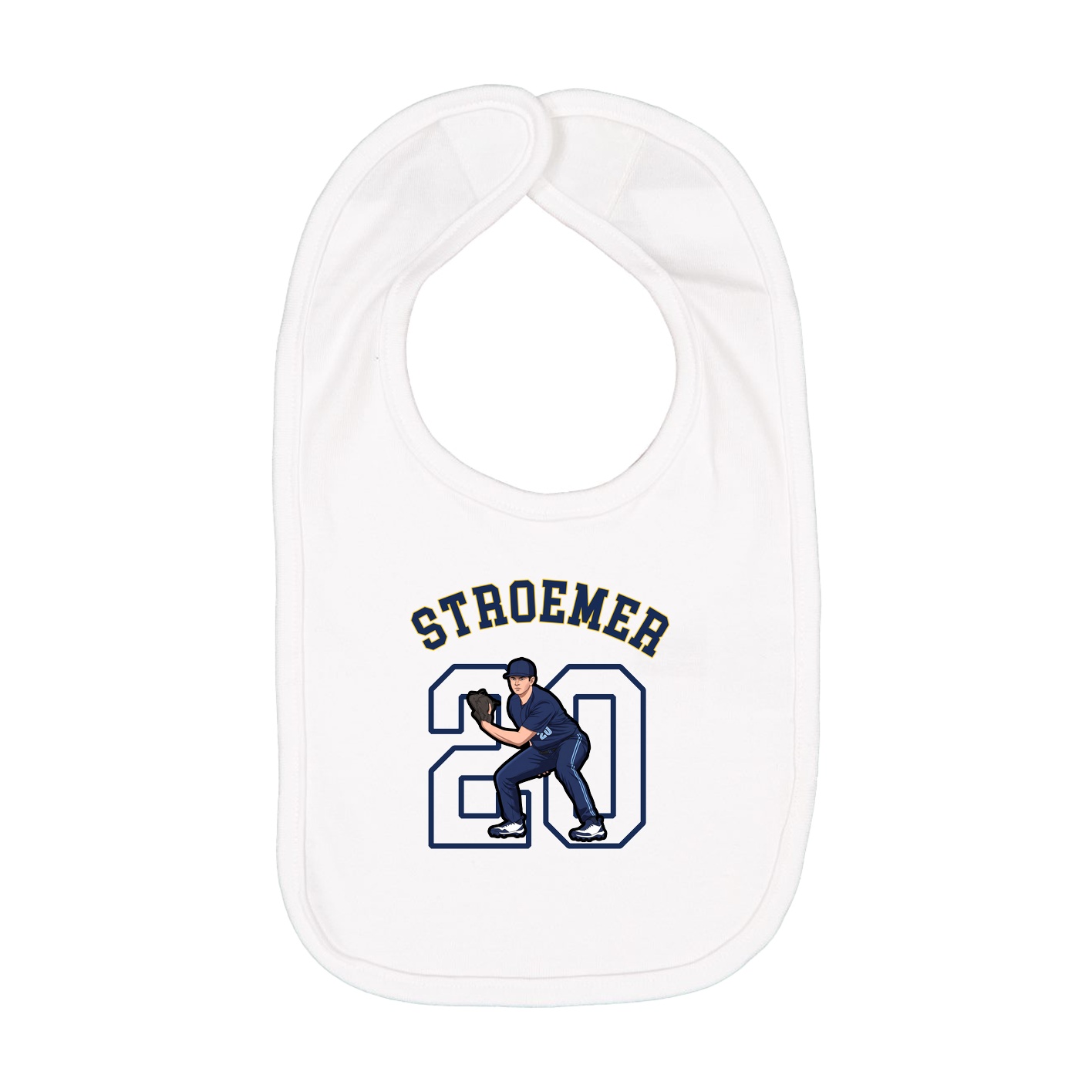 Infant Bib — Shirsey Arch in White