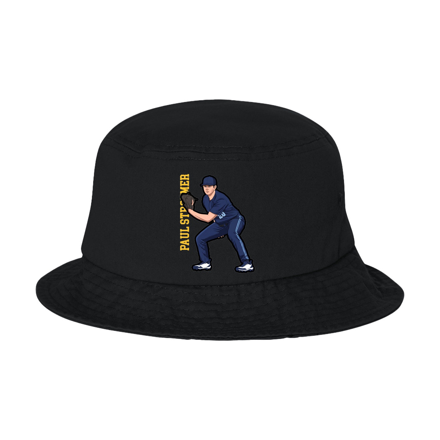 Bucket Cap — Name Vertical in Black