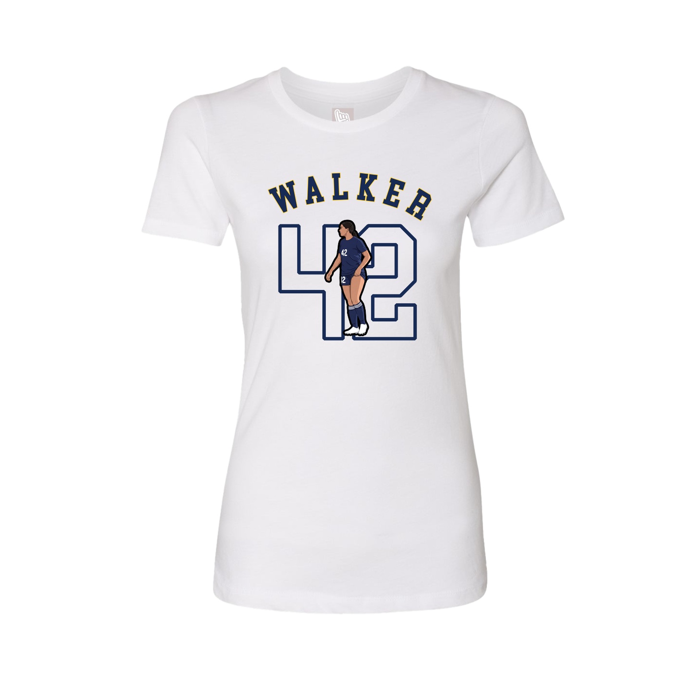 Fitted Women's Tee — Shirsey Arch in White