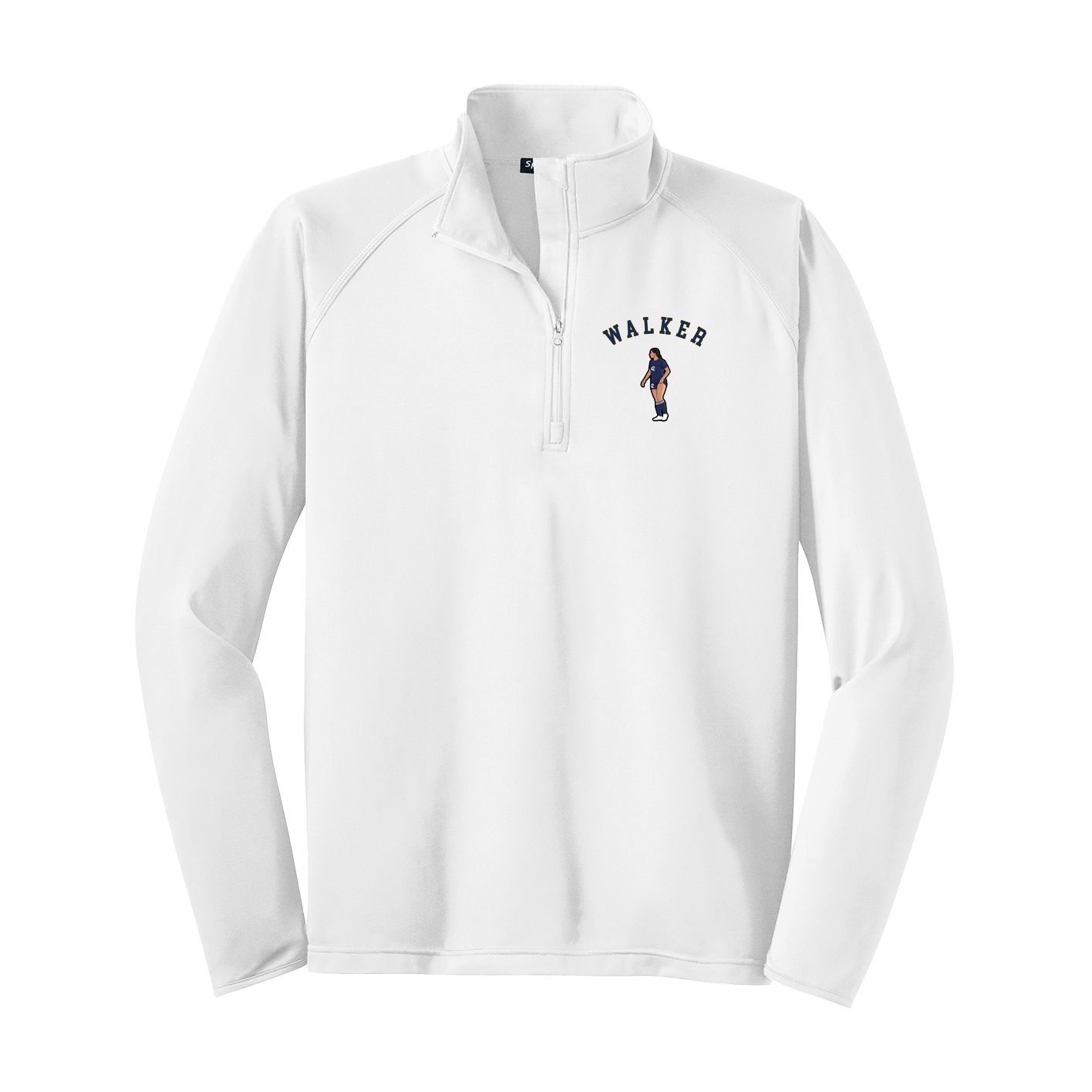 Q-Zip Pullover — Shirsey Arch in White
