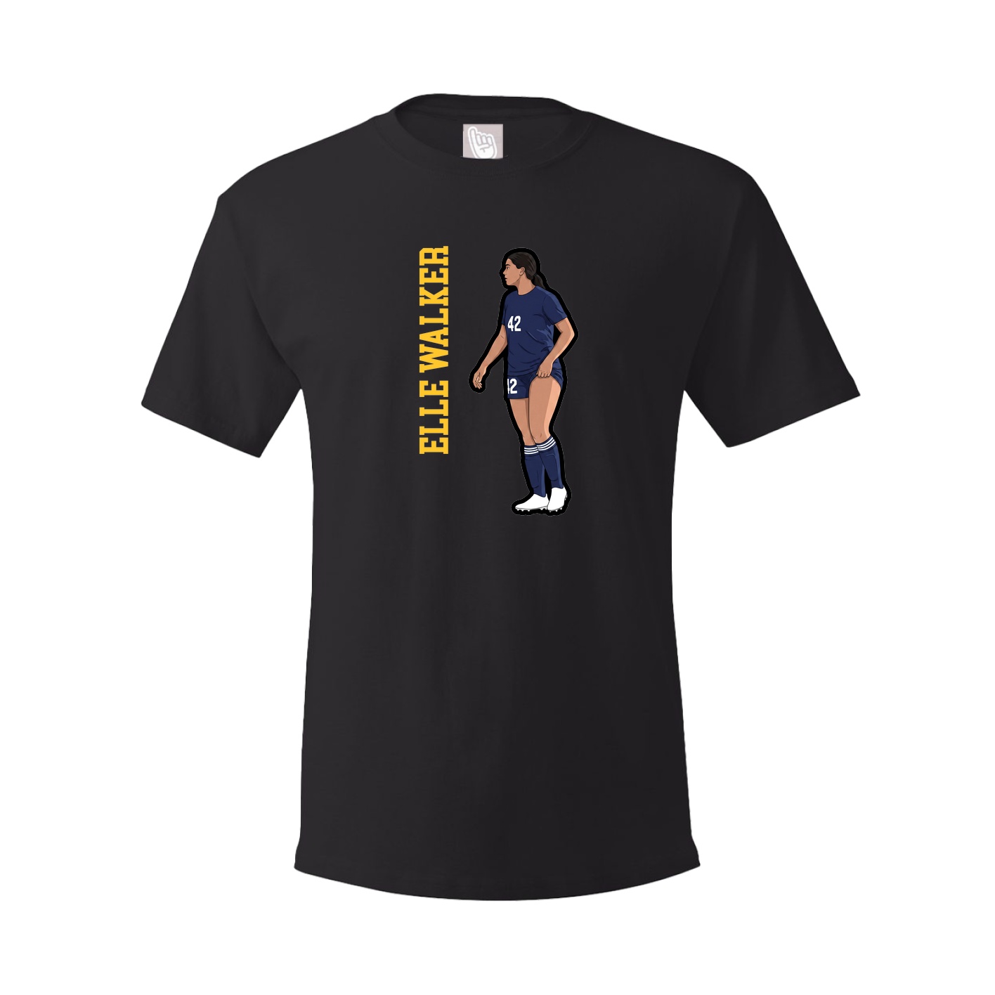 Youth Tee — Name Vertical in Black