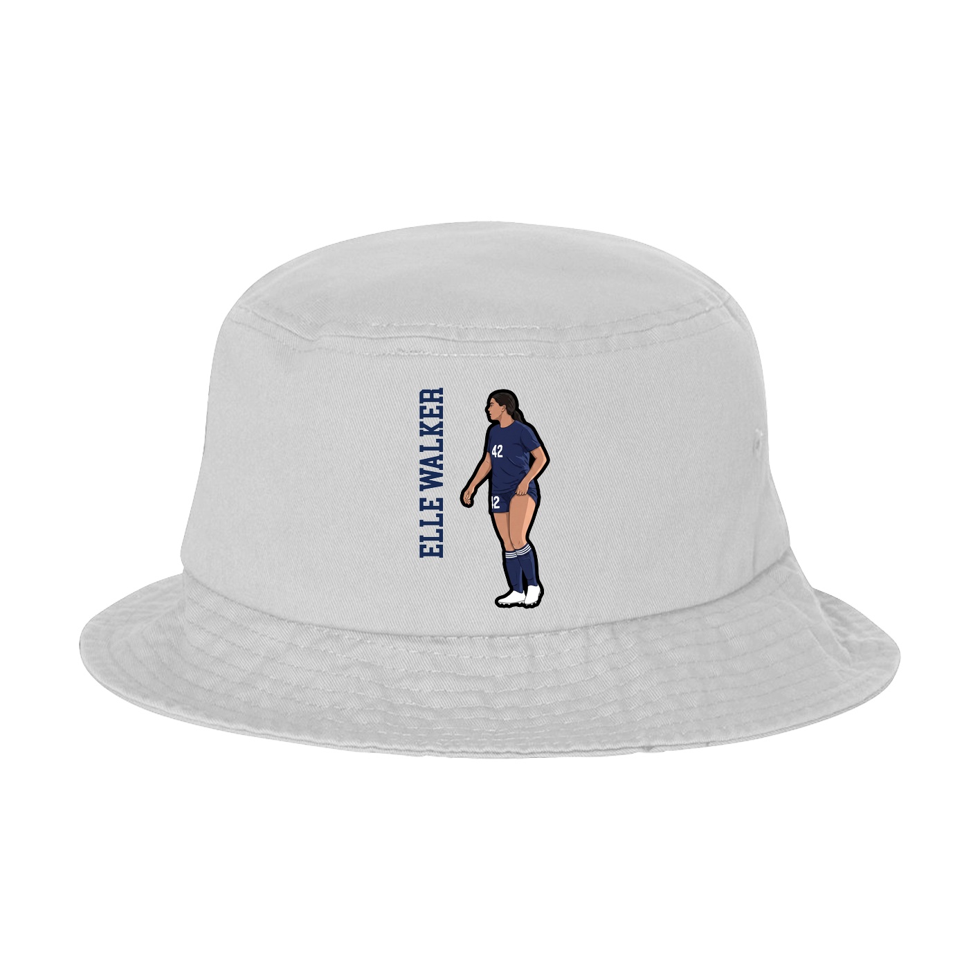 Bucket Cap — Name Vertical in White