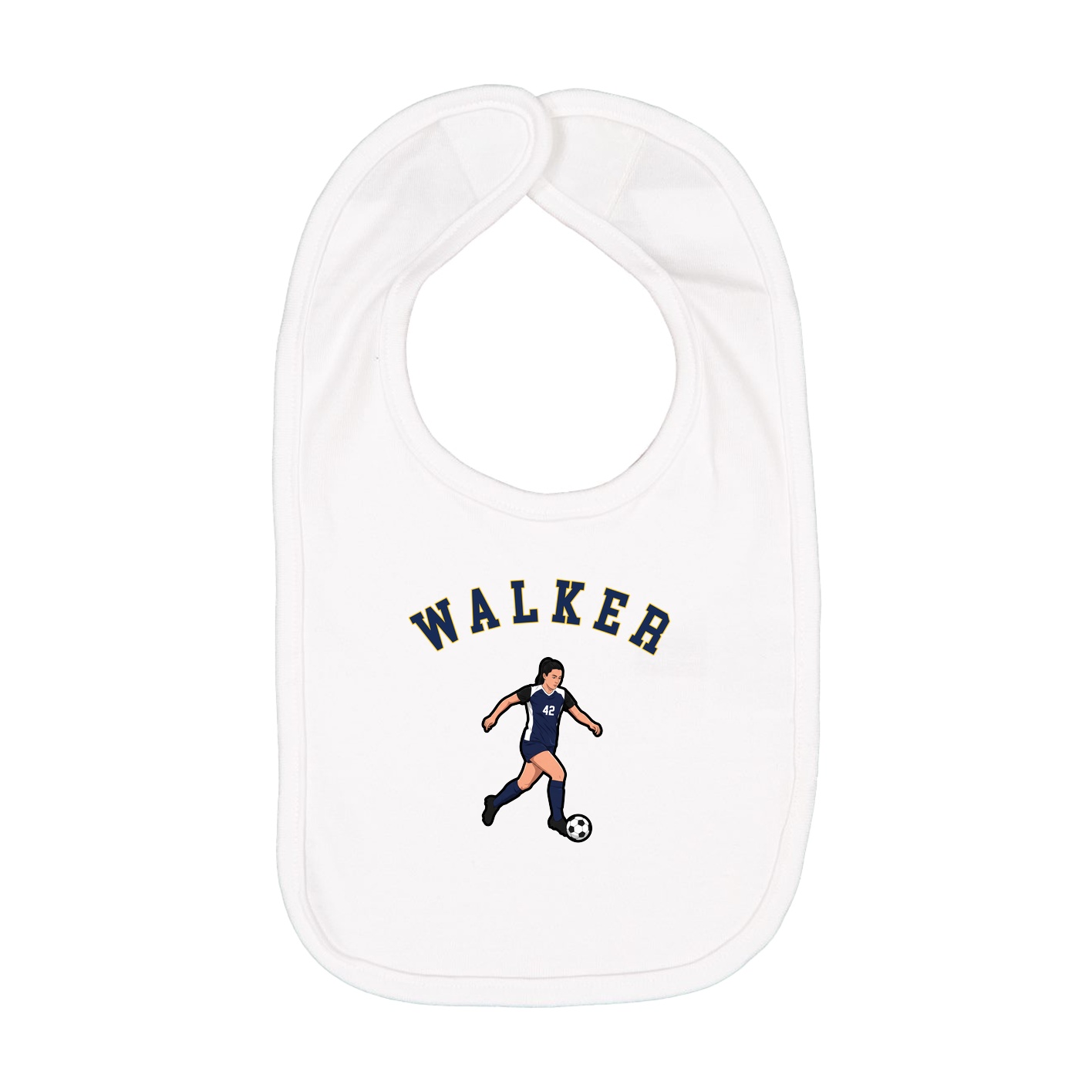 Infant Bib — Shirsey Arch in White