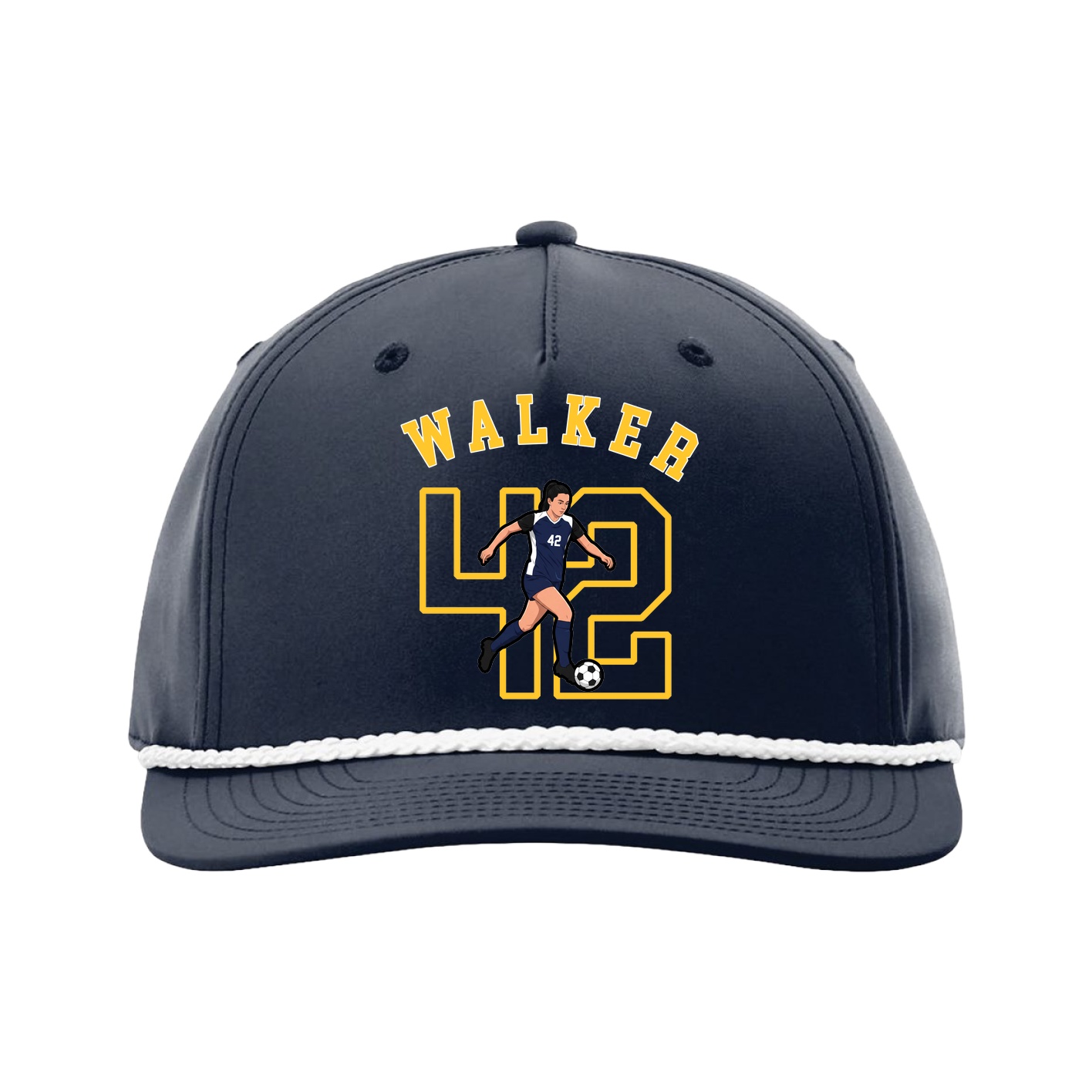 Five-Panel Classic Rope Cap — Shirsey Arch in Navy
