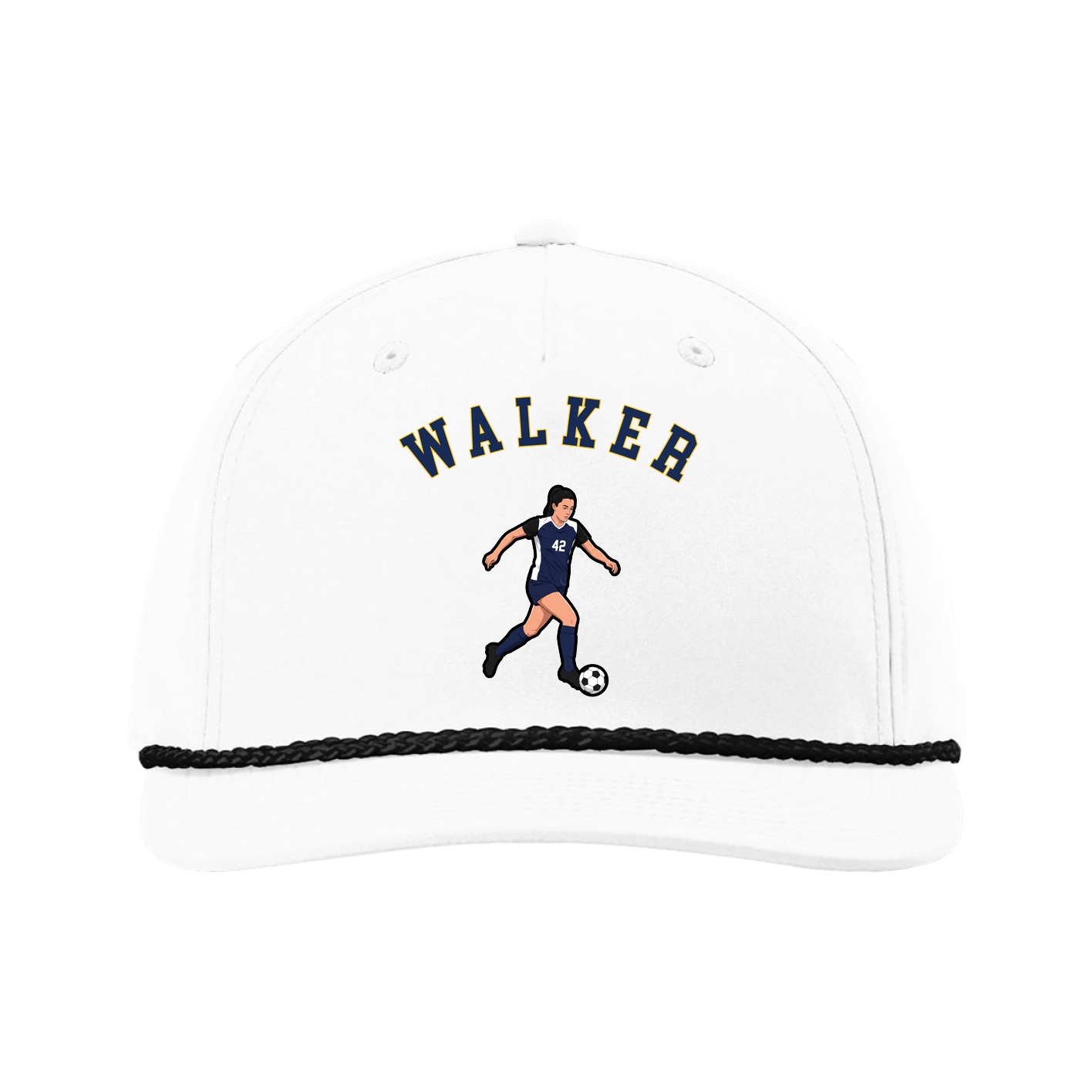 Five-Panel Classic Rope Cap — Shirsey Arch in White