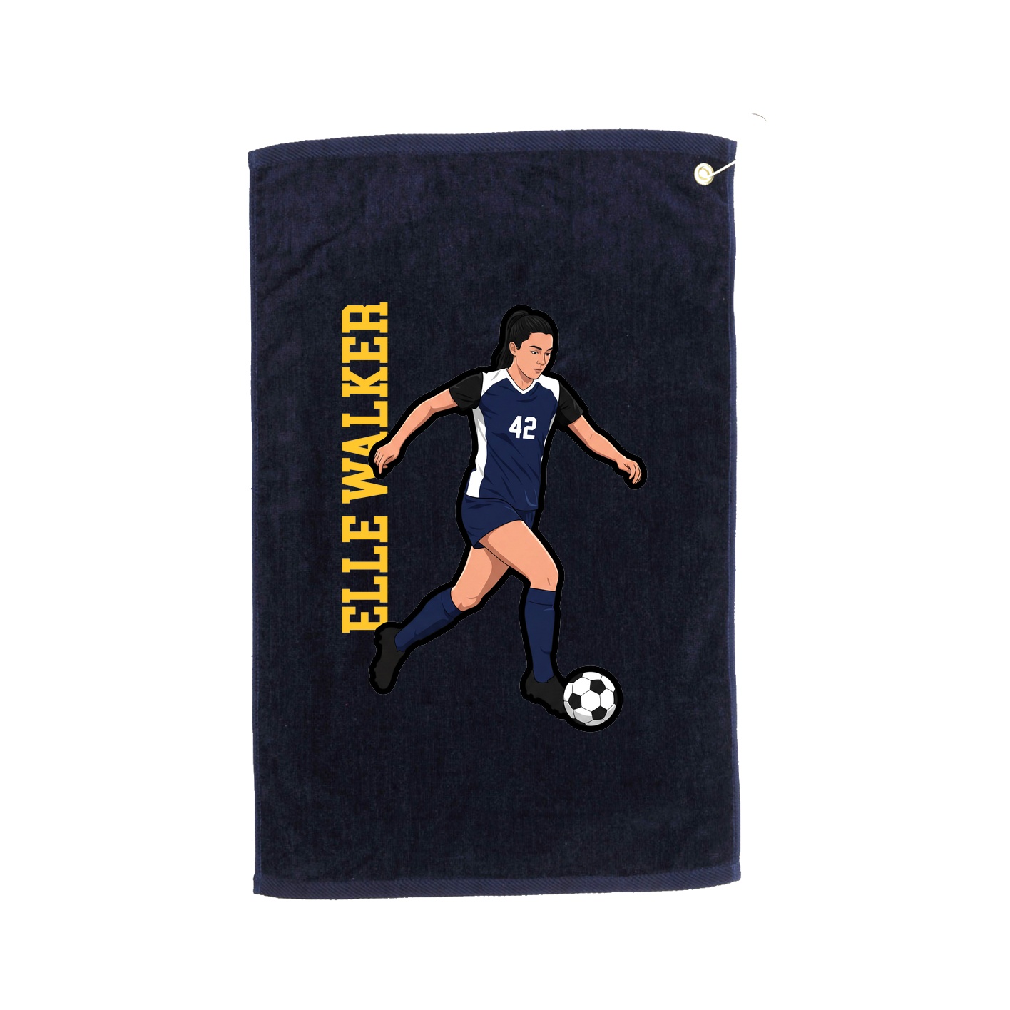 Golf Towel — Name Vertical in Navy