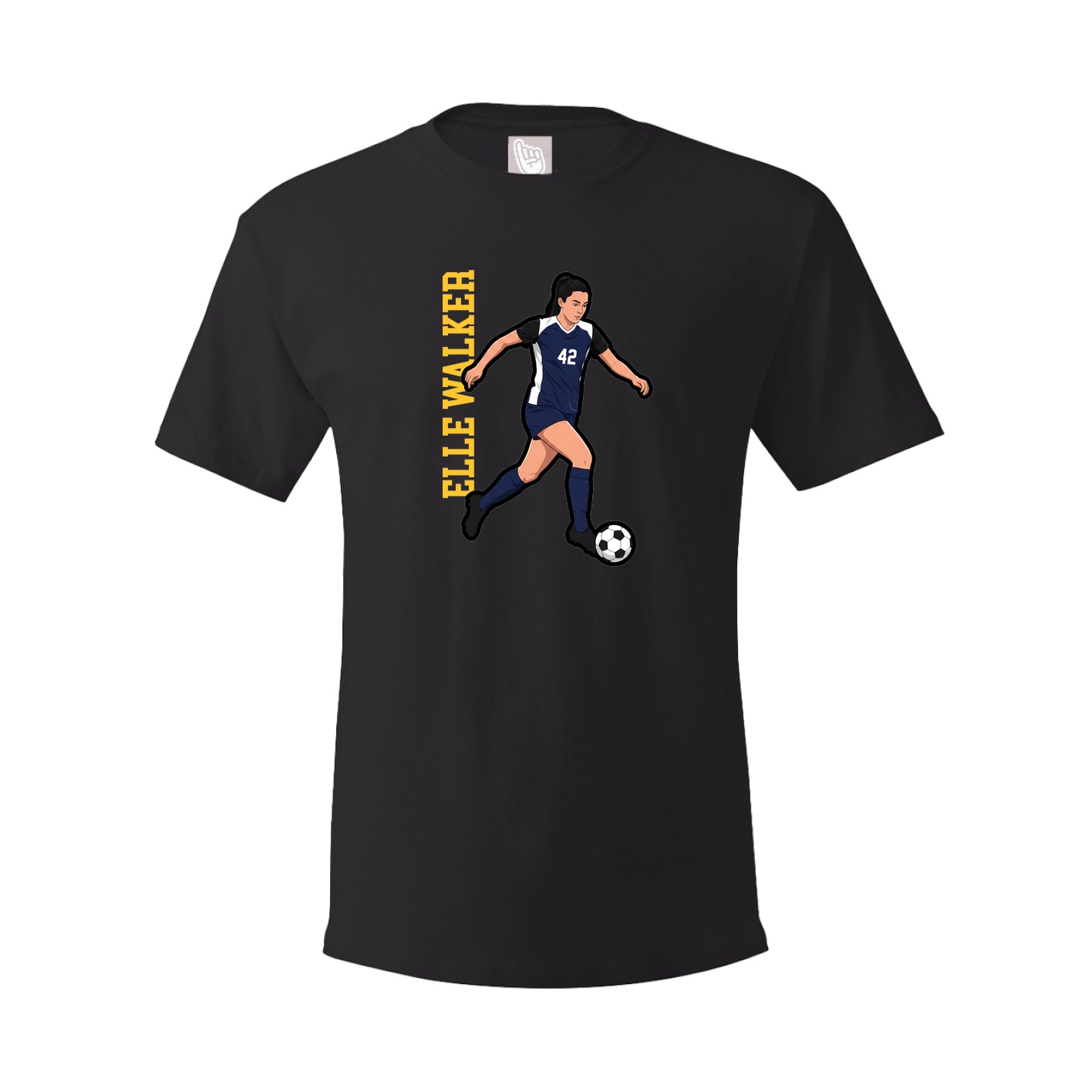Tee — Name Vertical in Black
