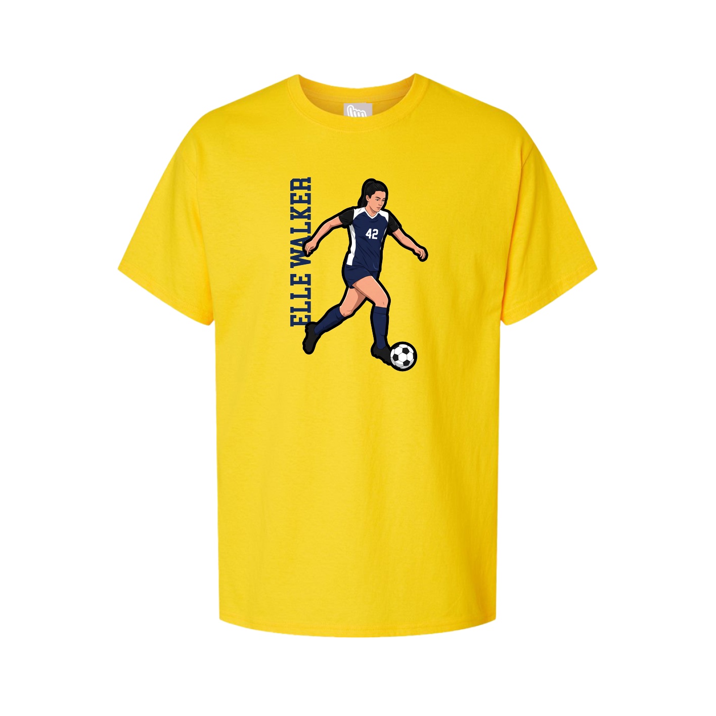 Youth Tee — Name Vertical in Gold