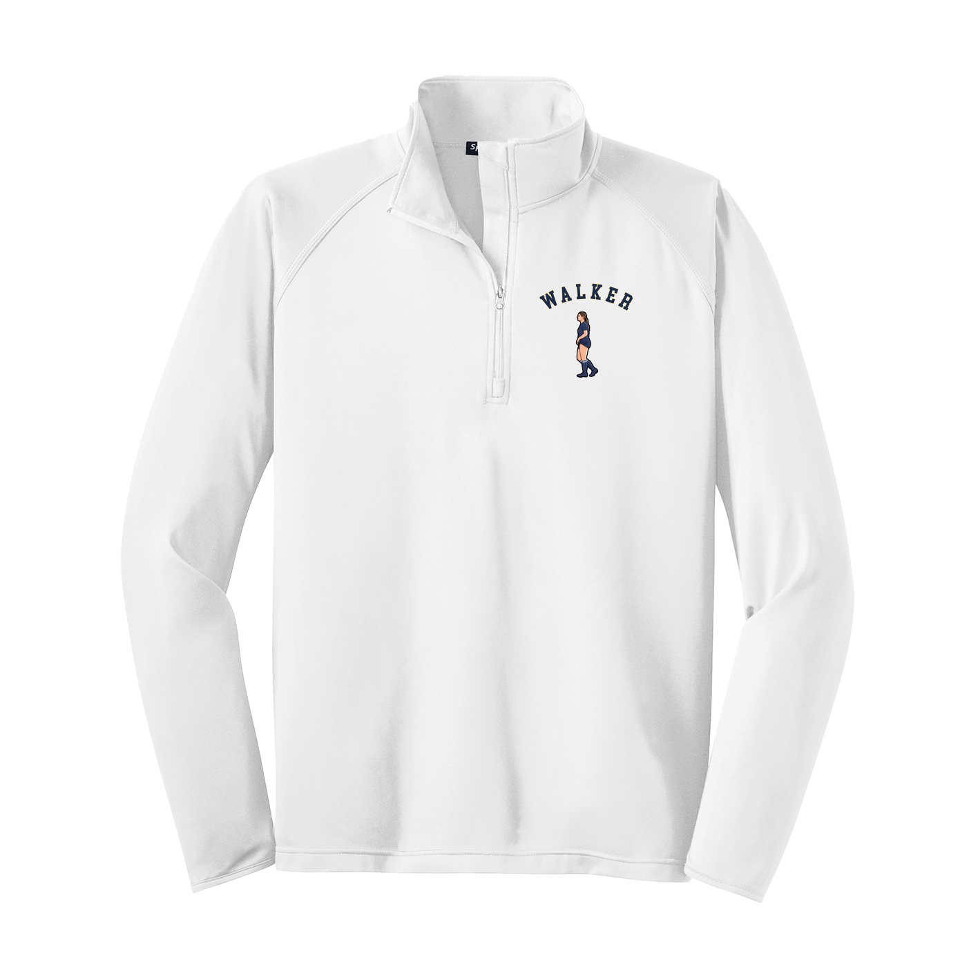 Q-Zip Pullover — Shirsey Arch in White