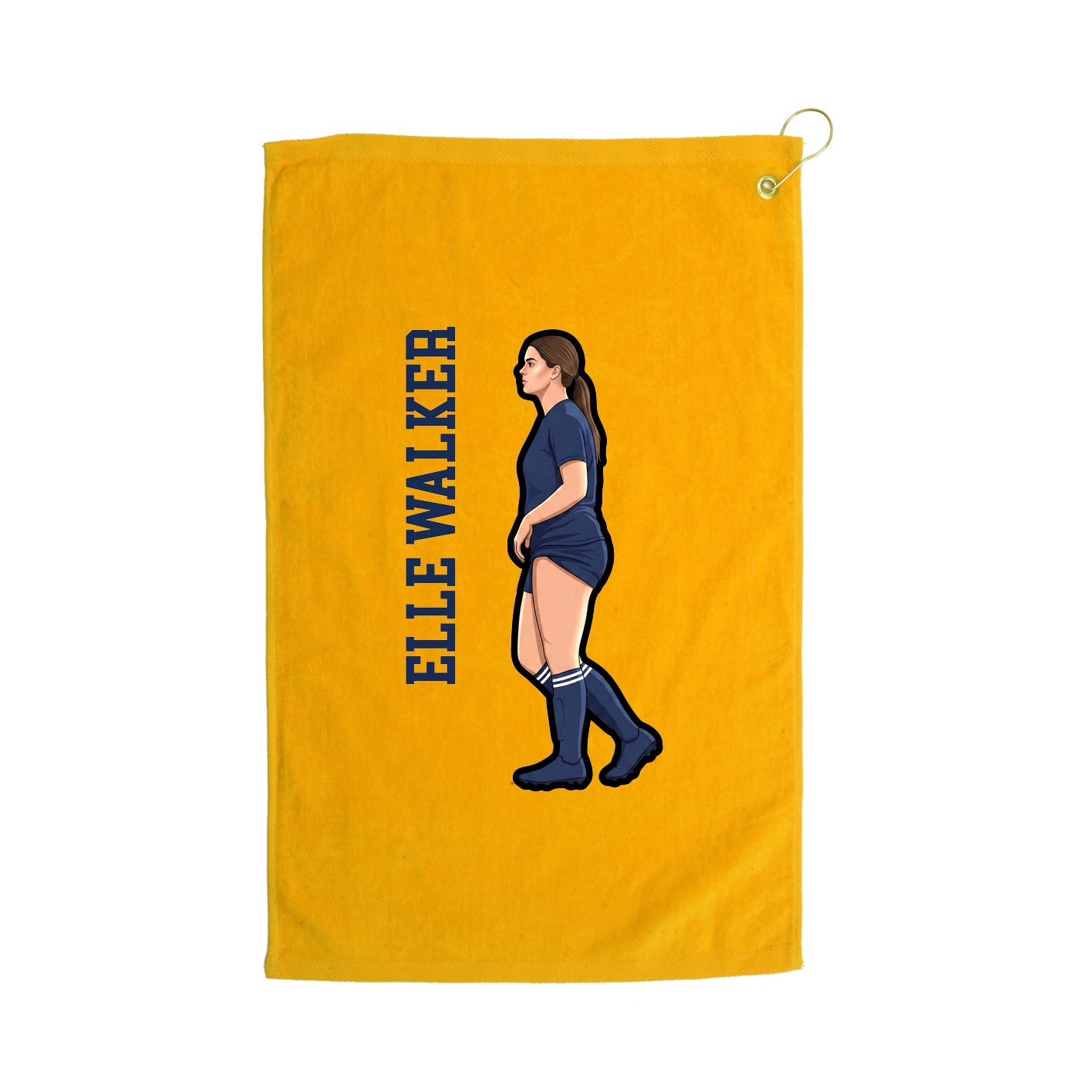 Golf Towel — Name Vertical in Gold