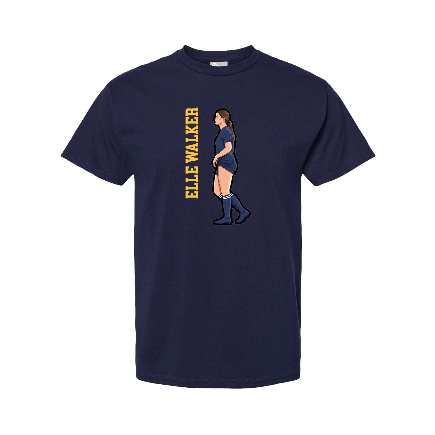 Tee — Name Vertical in Navy