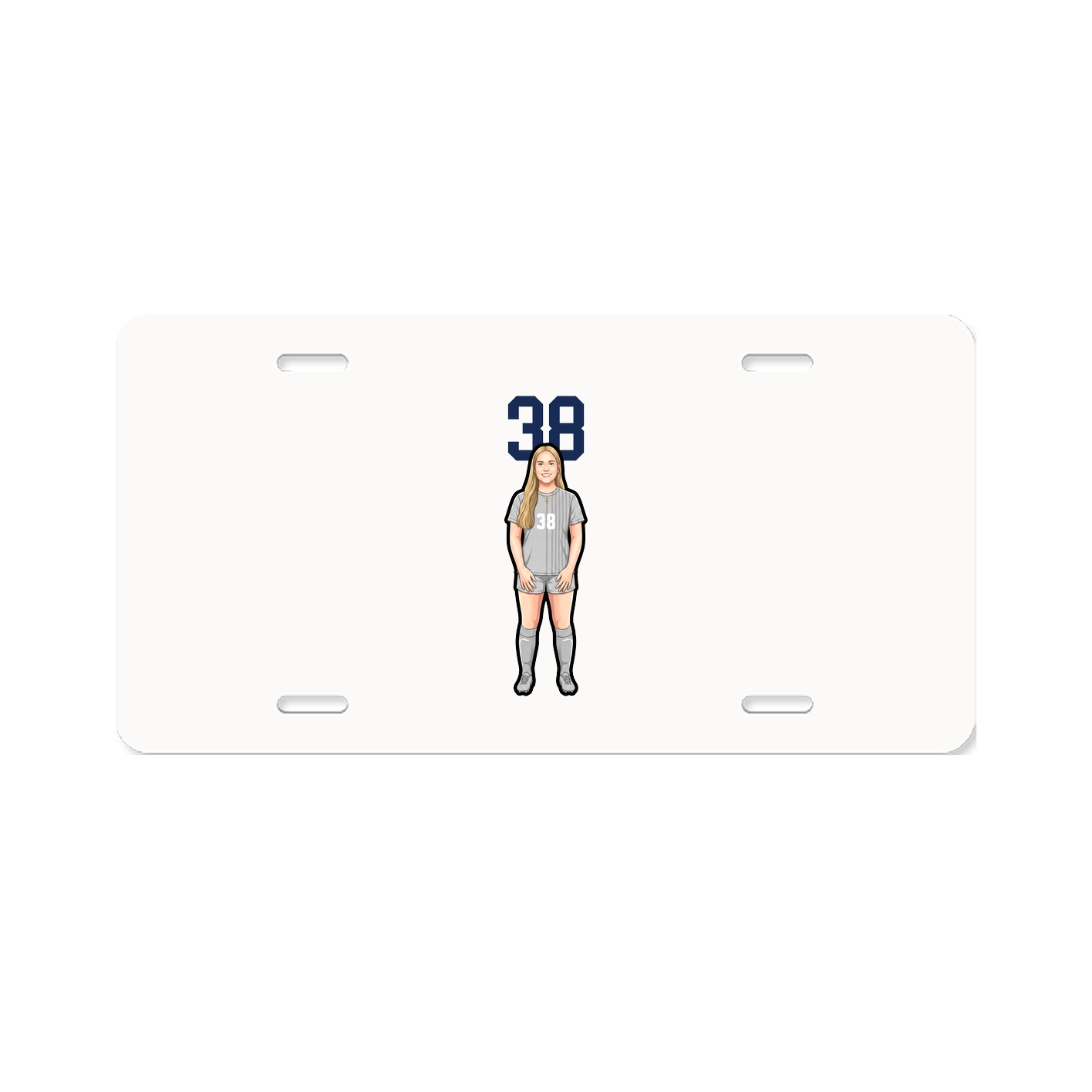 License Plate — Number Top in Classic