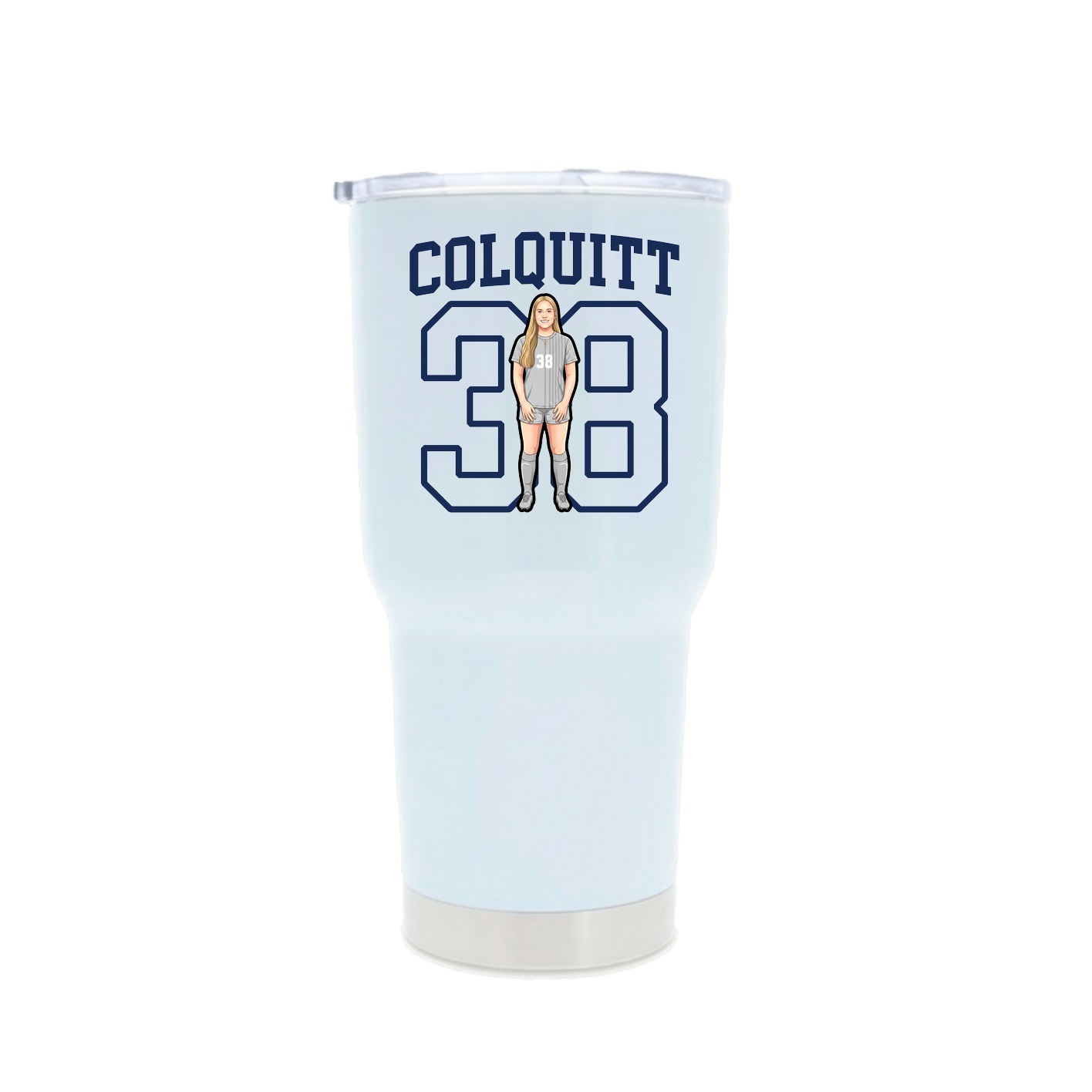 30oz Stainless Steel Tumbler — Shirsey in White