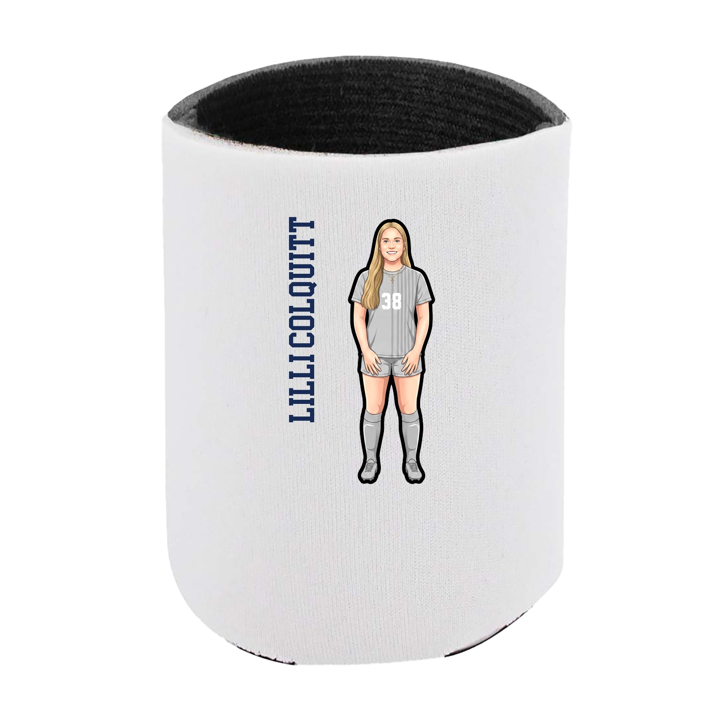 Can Holder — Name Vertical in White