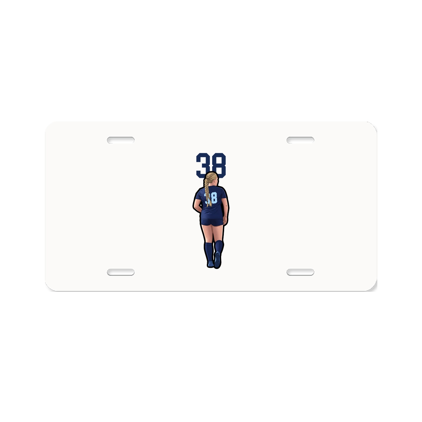 License Plate — Number Top in Classic