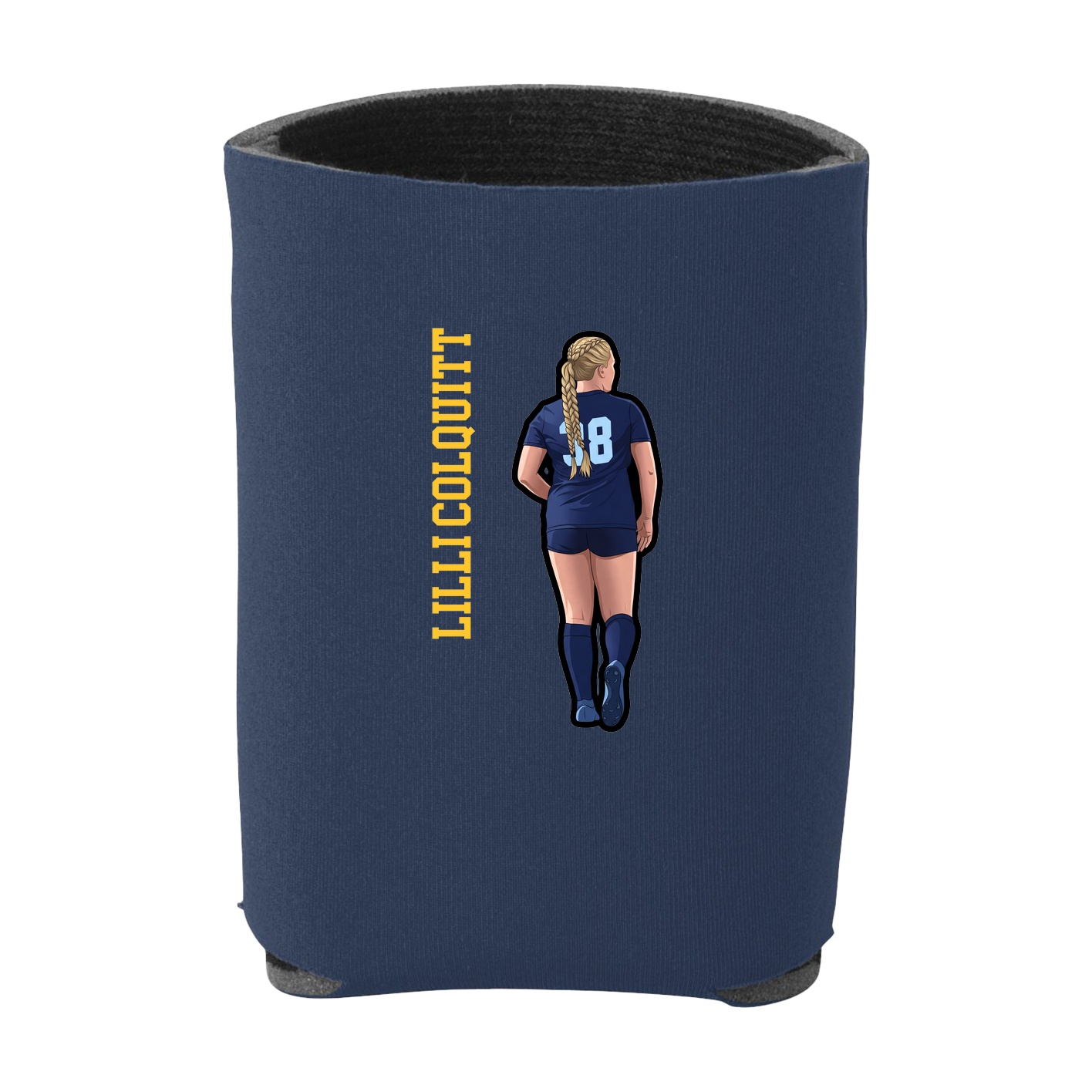 Can Holder — Name Vertical in Navy