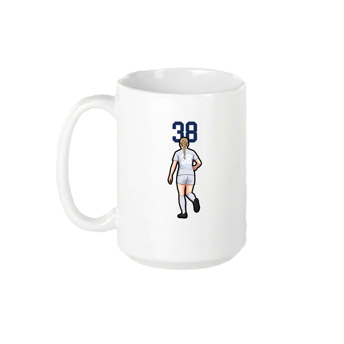 15oz Coffee Mug — Number Top in White