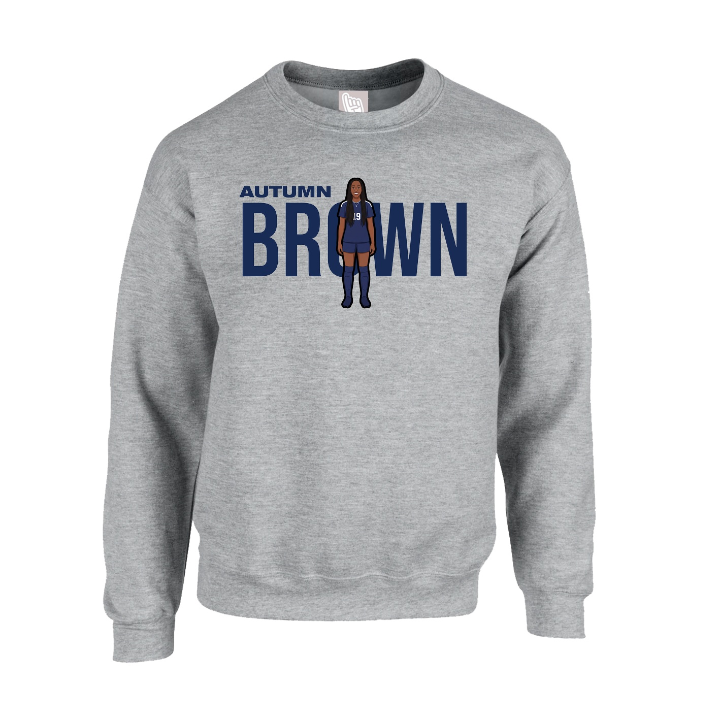 Fleece Crew — Player Name in Grey
