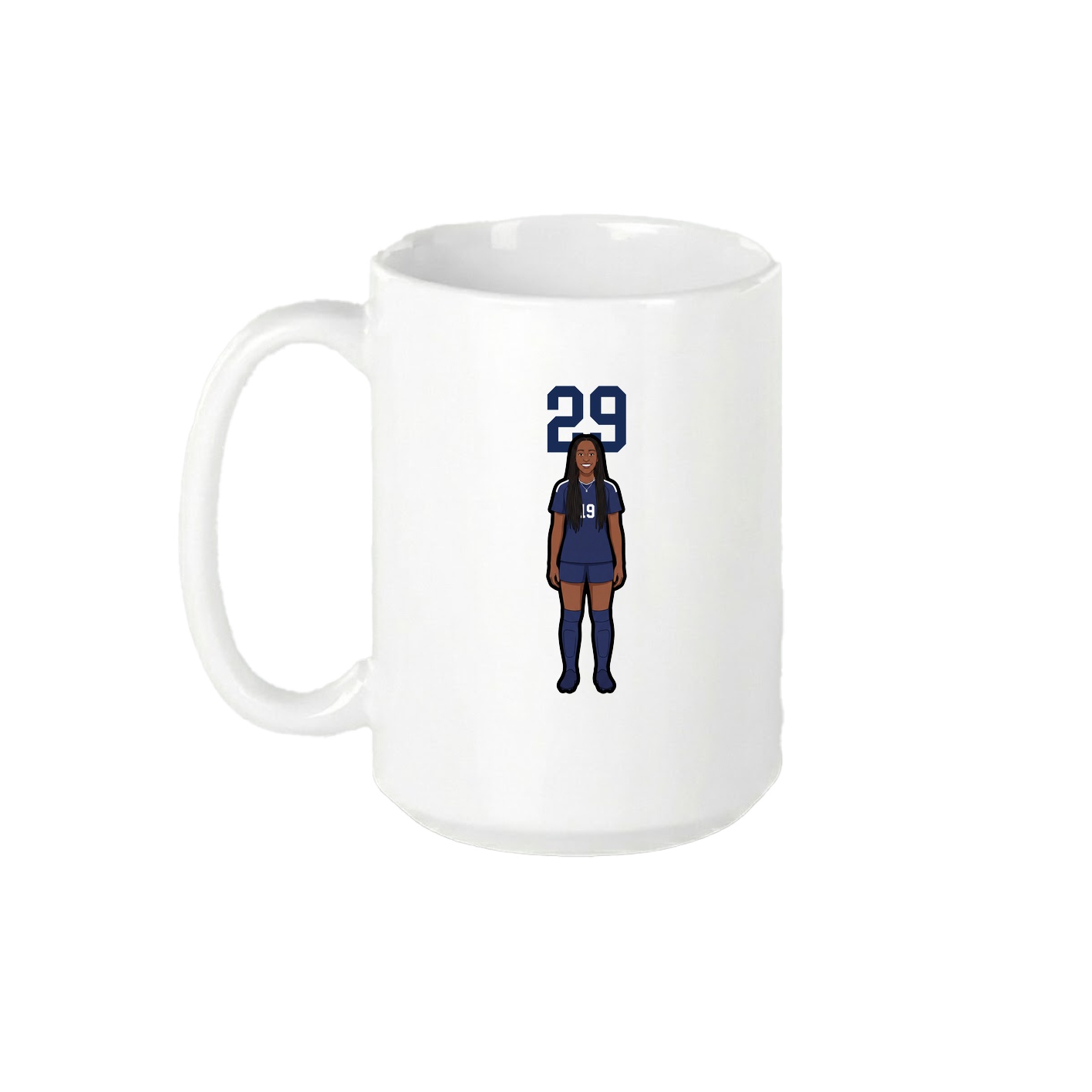 15oz Coffee Mug — Number Top in White