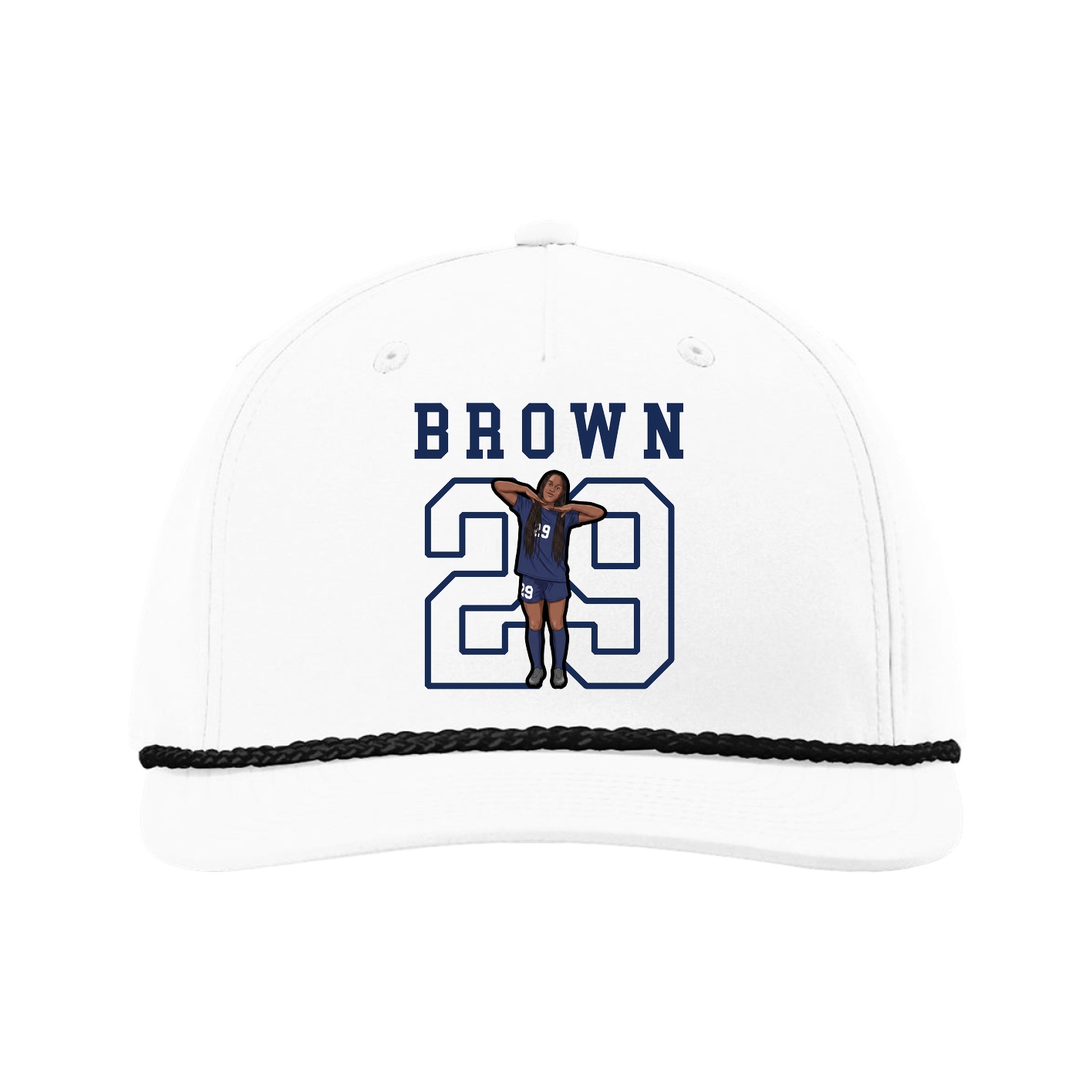 Five-Panel Classic Rope Cap — Shirsey in White