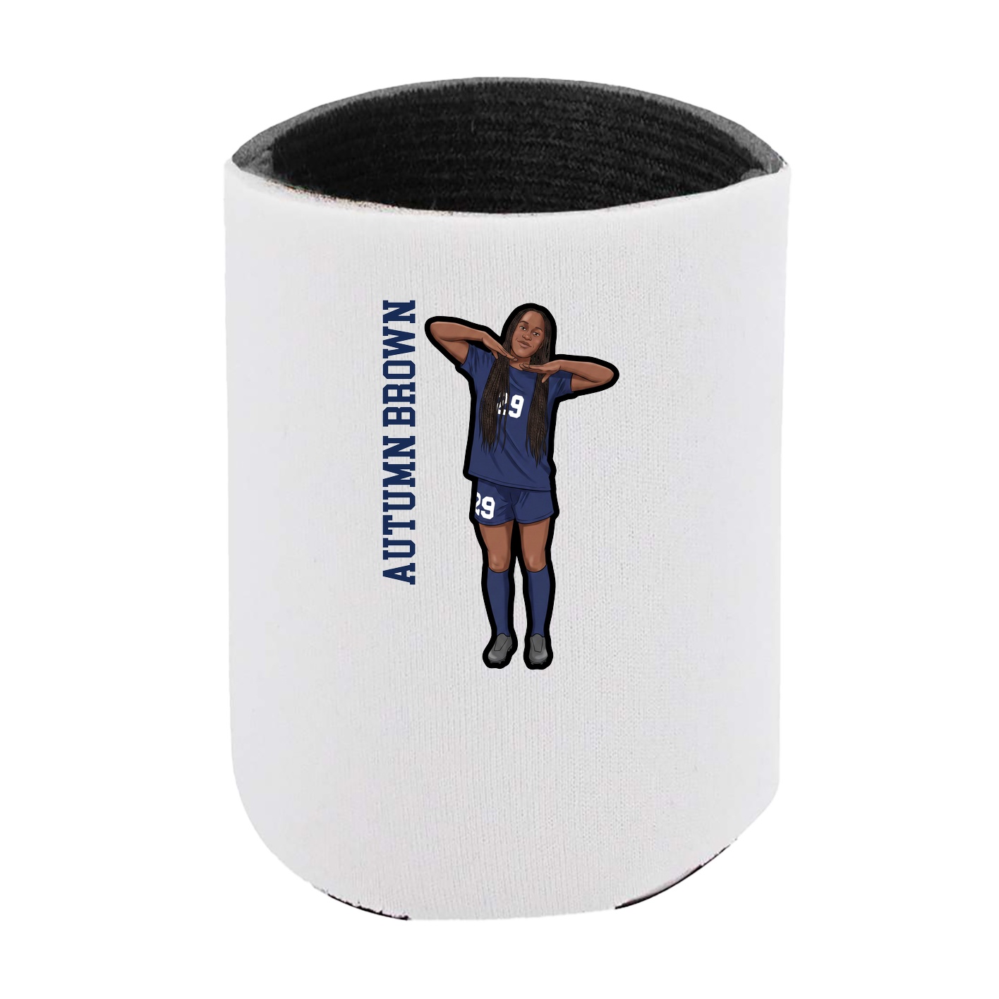 Can Holder — Name Vertical in White