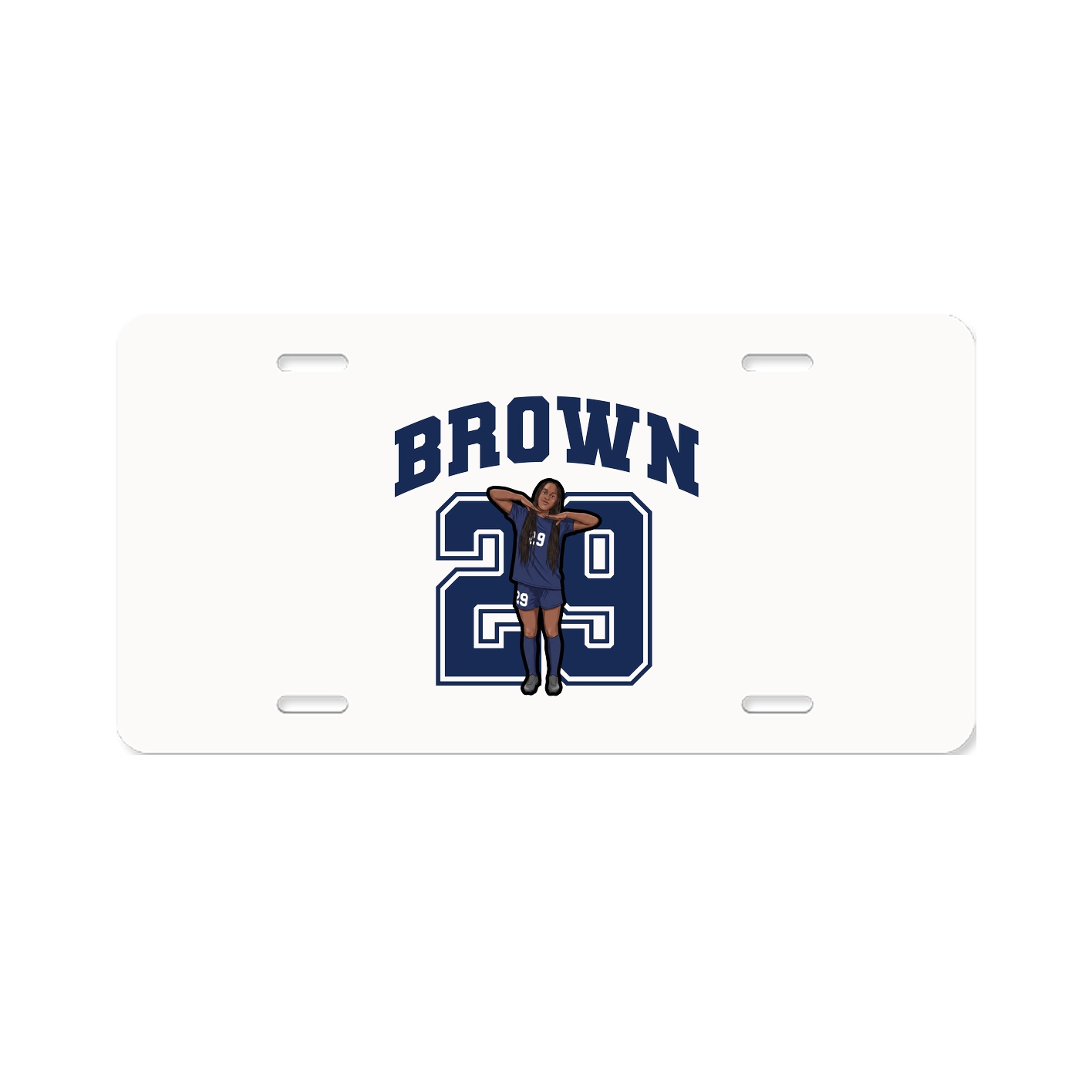 License Plate — Number in Classic