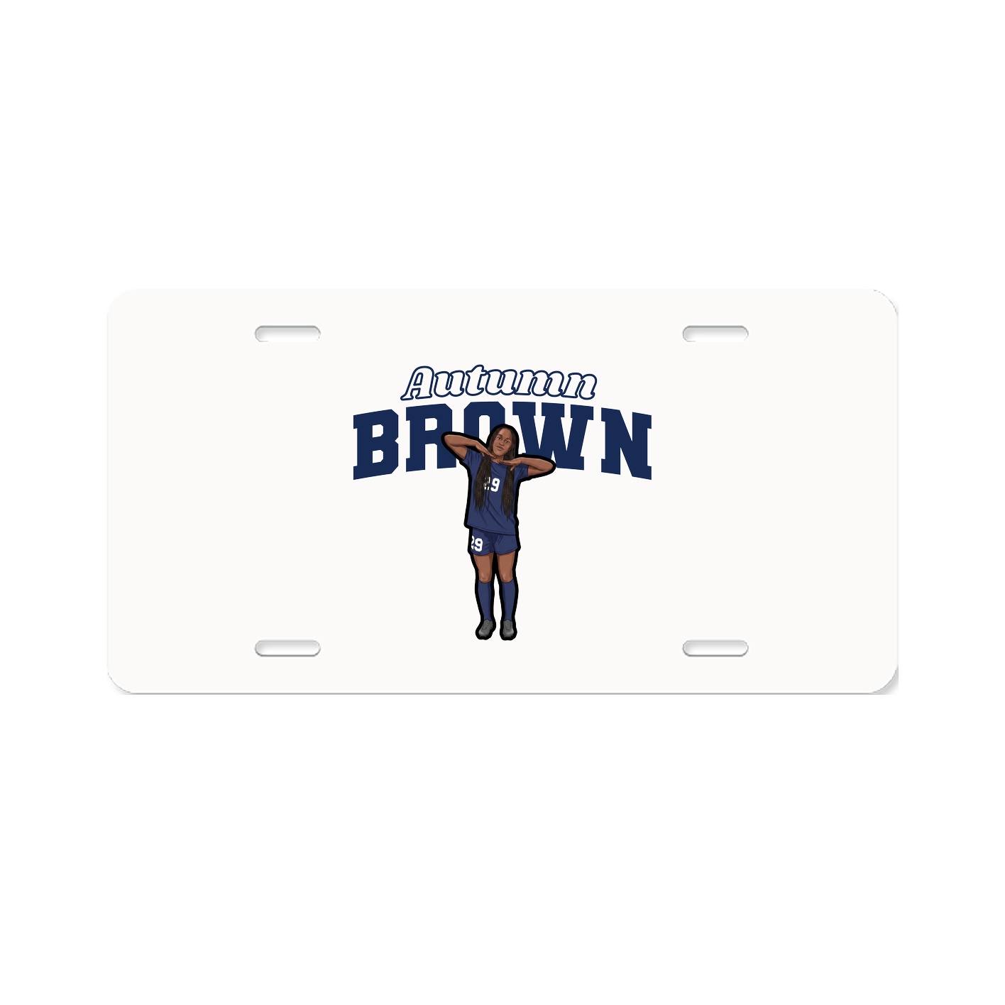 License Plate — Name Arch in Classic