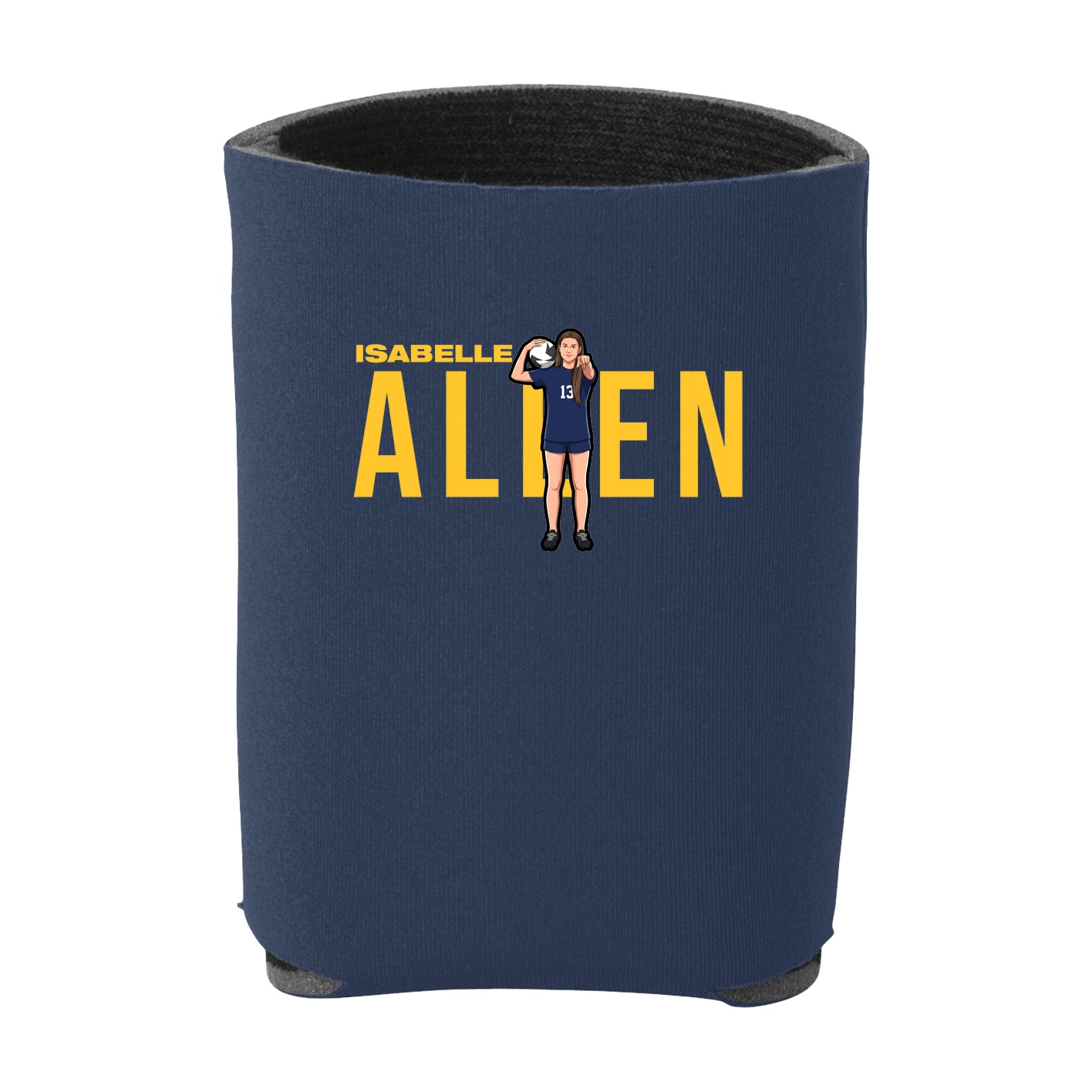 Can Holder — Player Name in Navy
