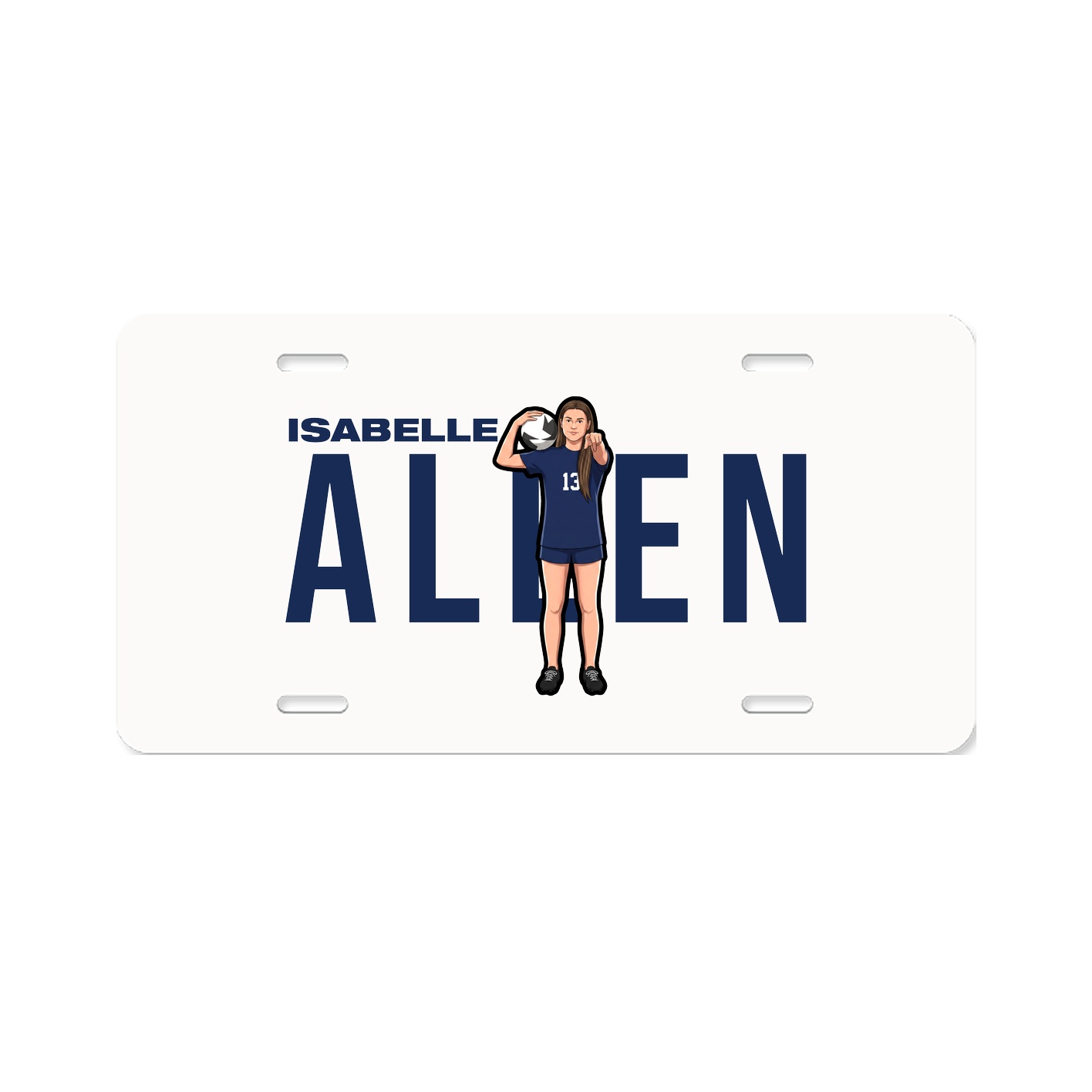 License Plate — Player Name in Classic