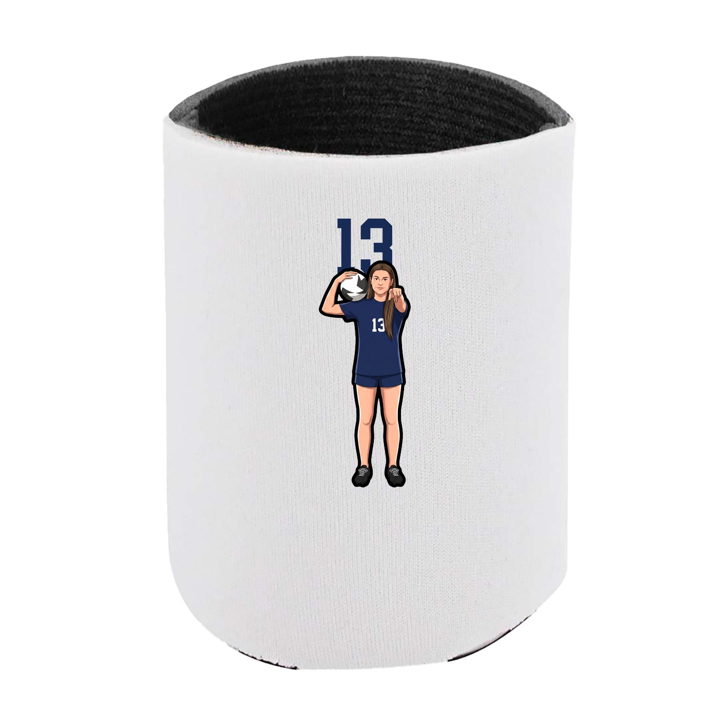 Can Holder — Number Top in White