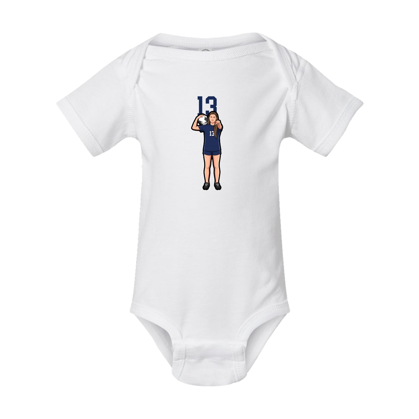 Baby Onesie — Number Top in White