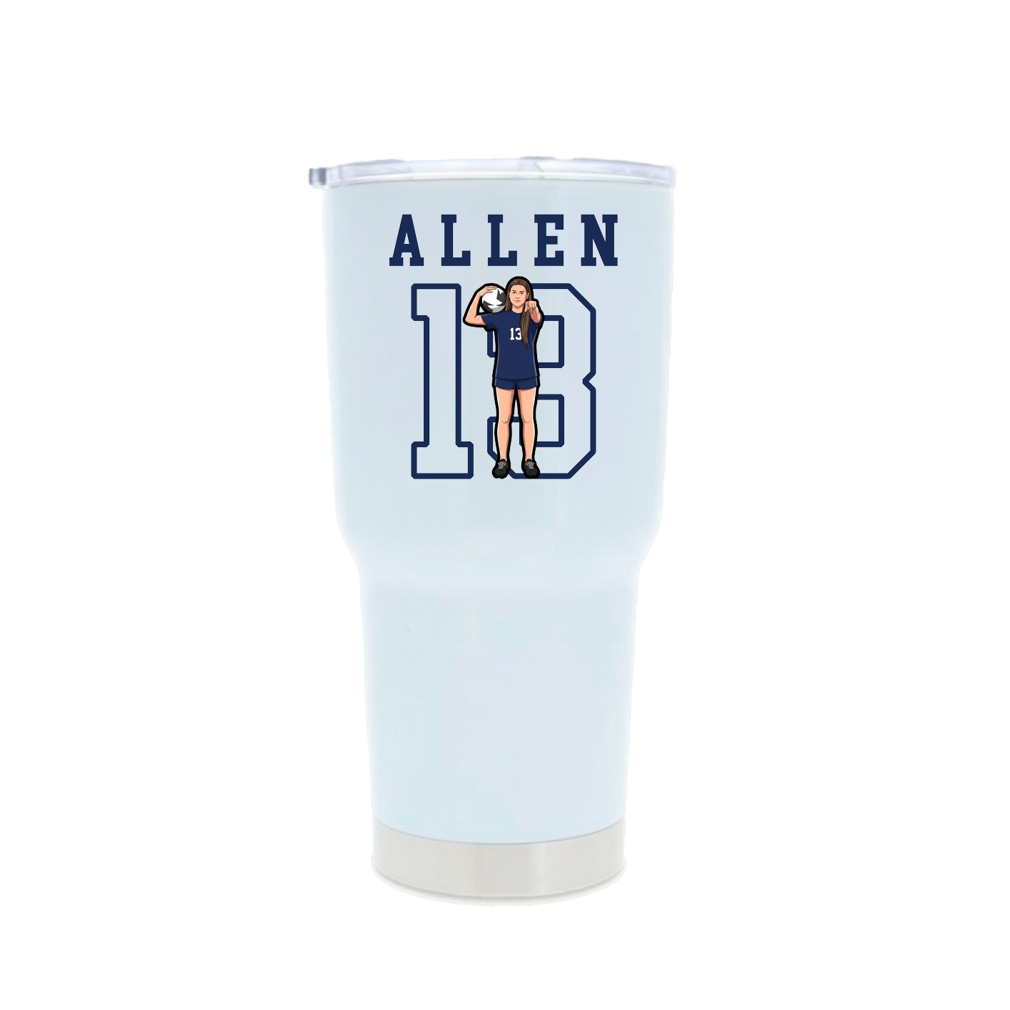 30oz Stainless Steel Tumbler — Shirsey in White