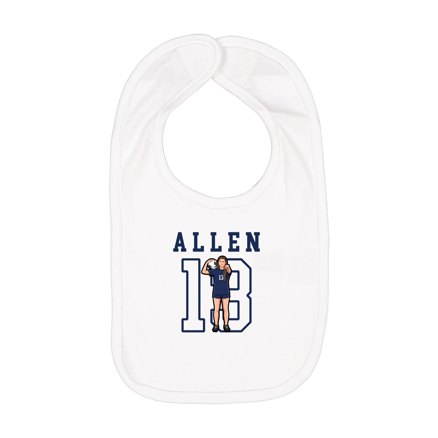 Infant Bib — Shirsey in White
