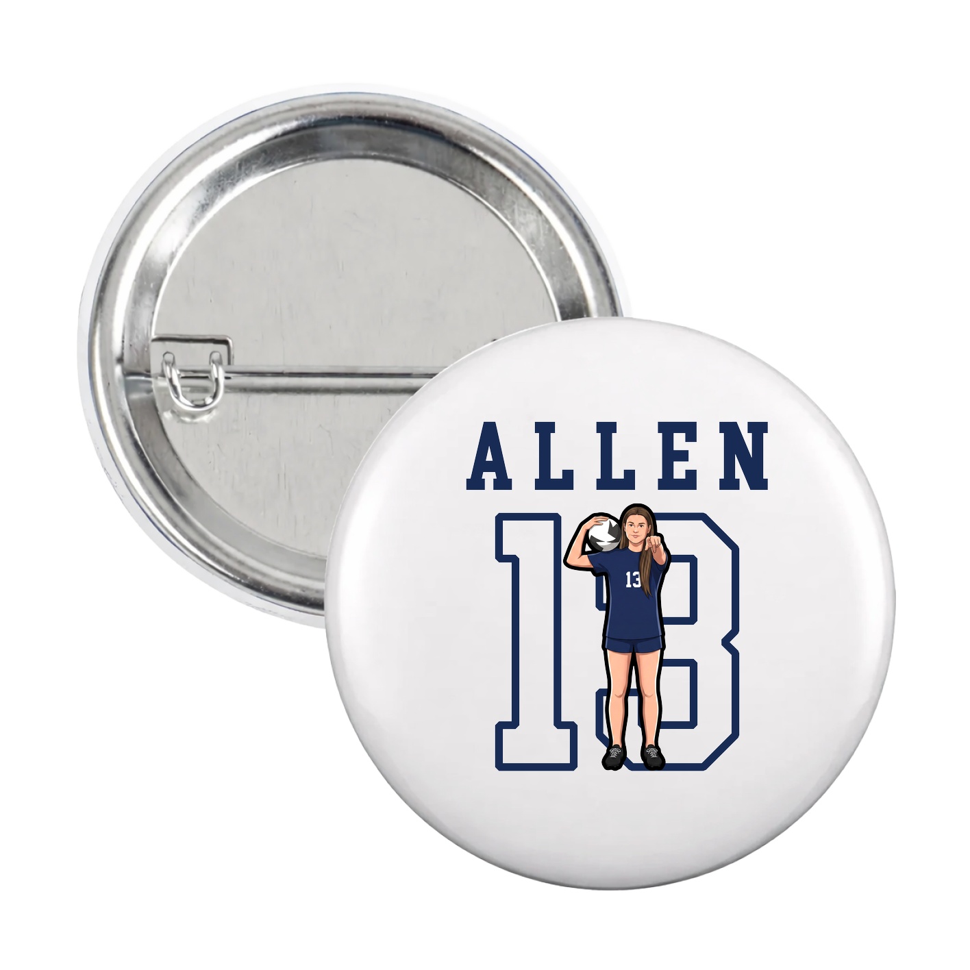 Game Day Button — Shirsey in White