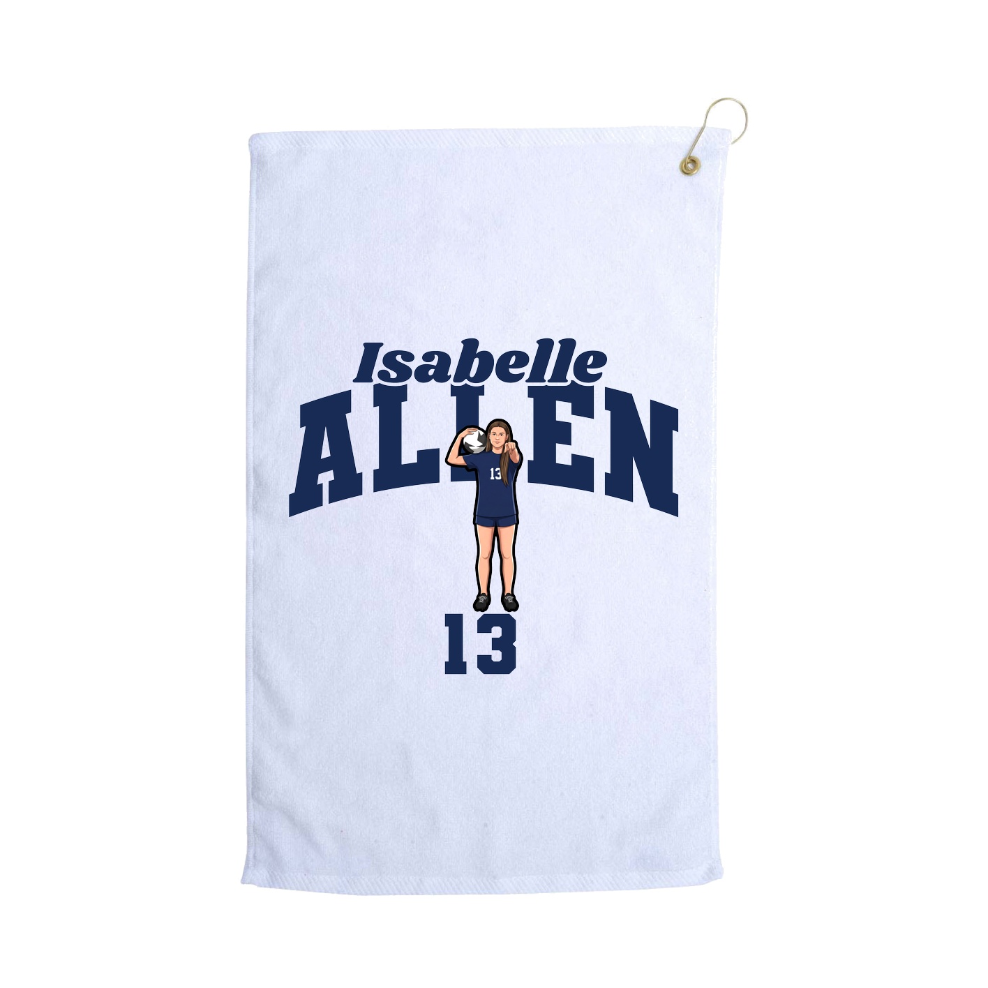 Golf Towel — Signature Arch in White