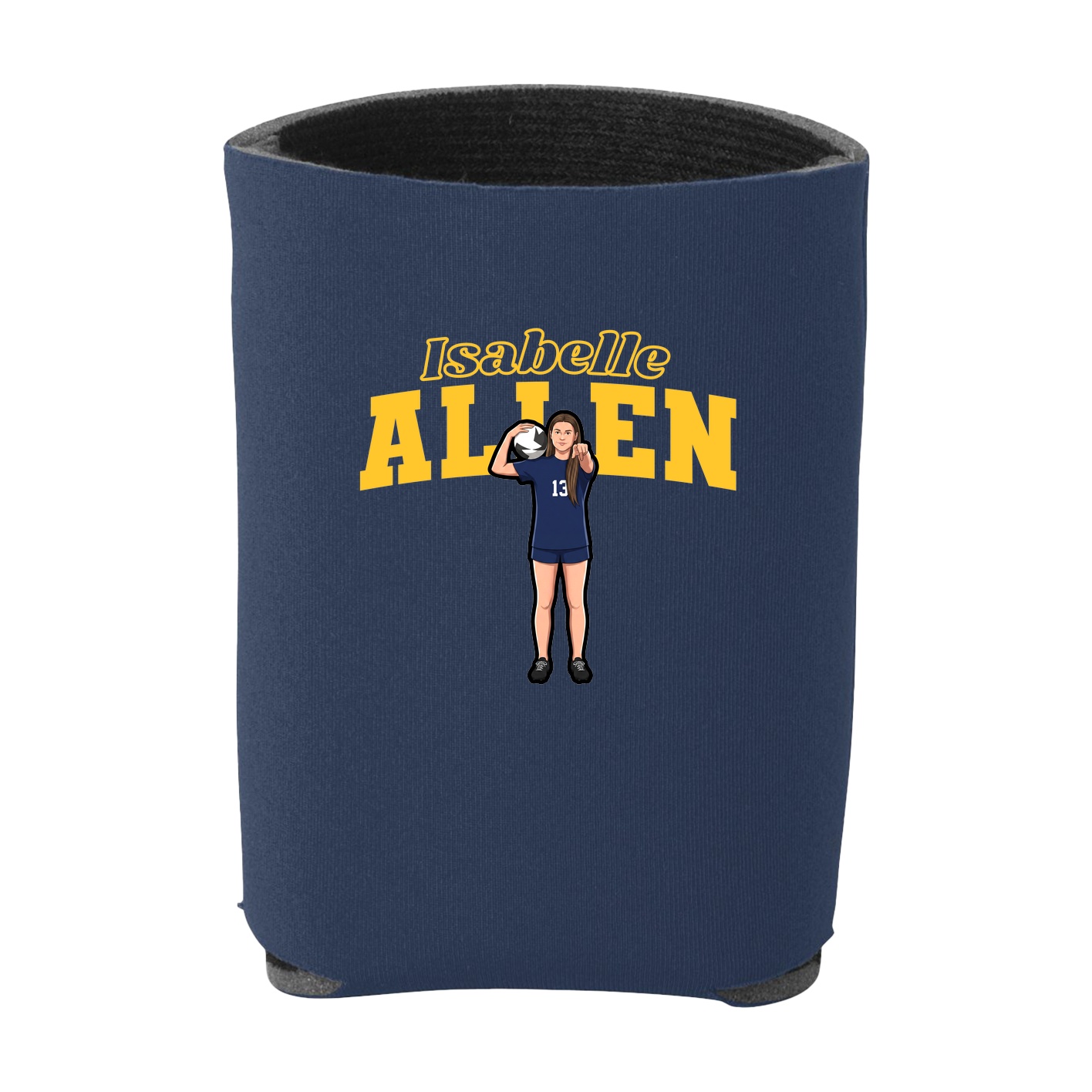 Can Holder — Name Arch in Navy