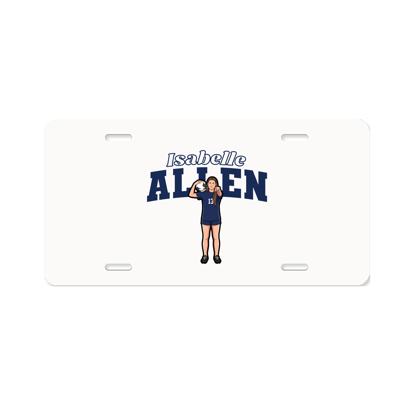License Plate — Name Arch in Classic