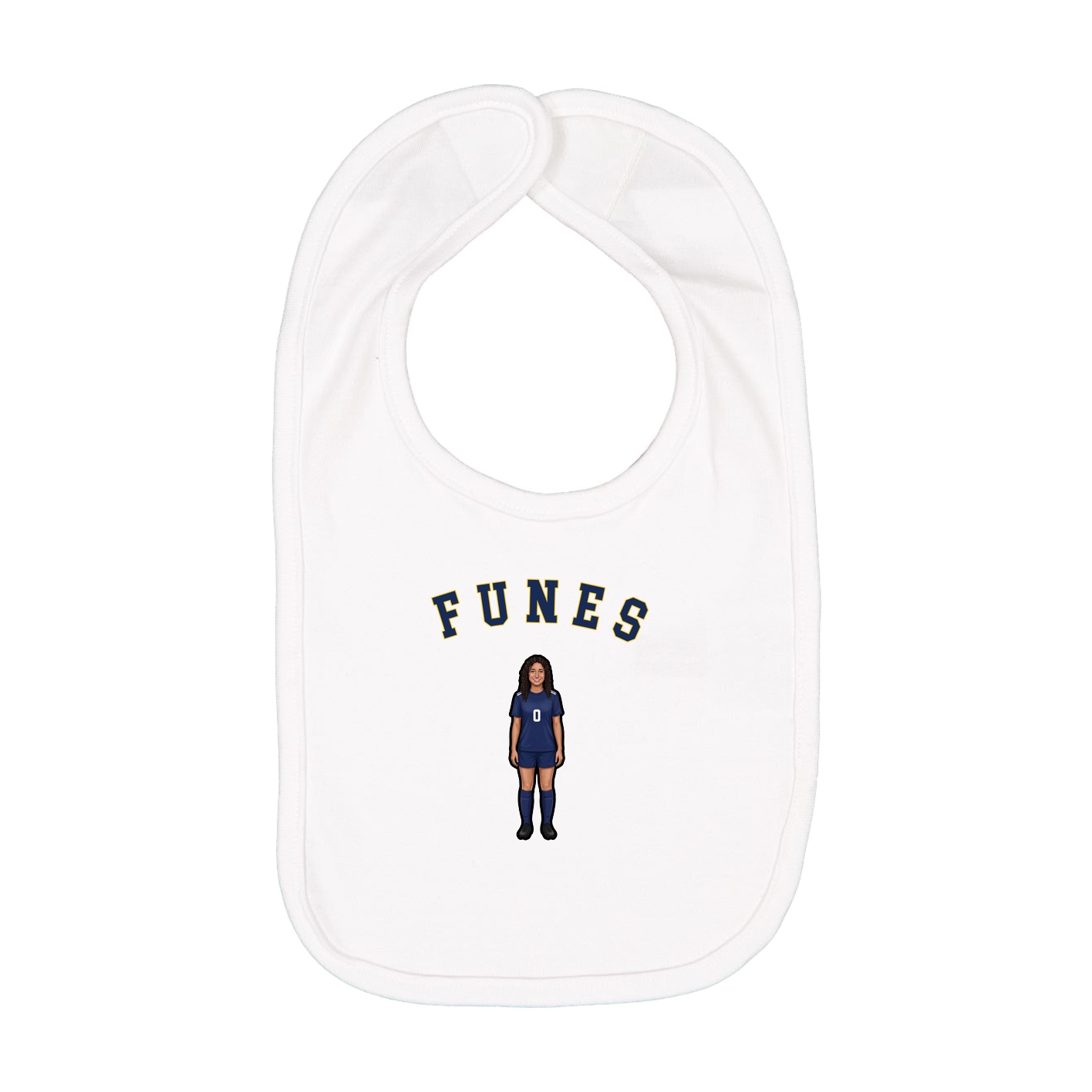 Infant Bib — Shirsey Arch in White