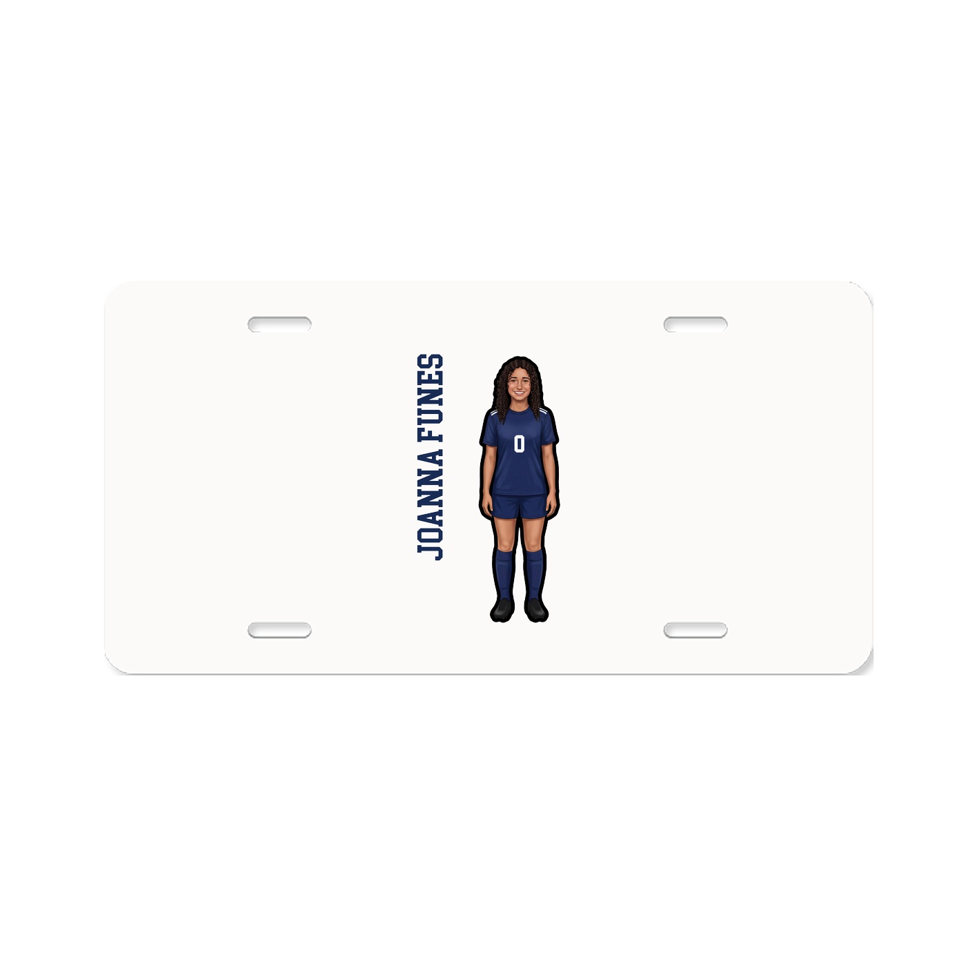 License Plate — Name Vertical in Classic