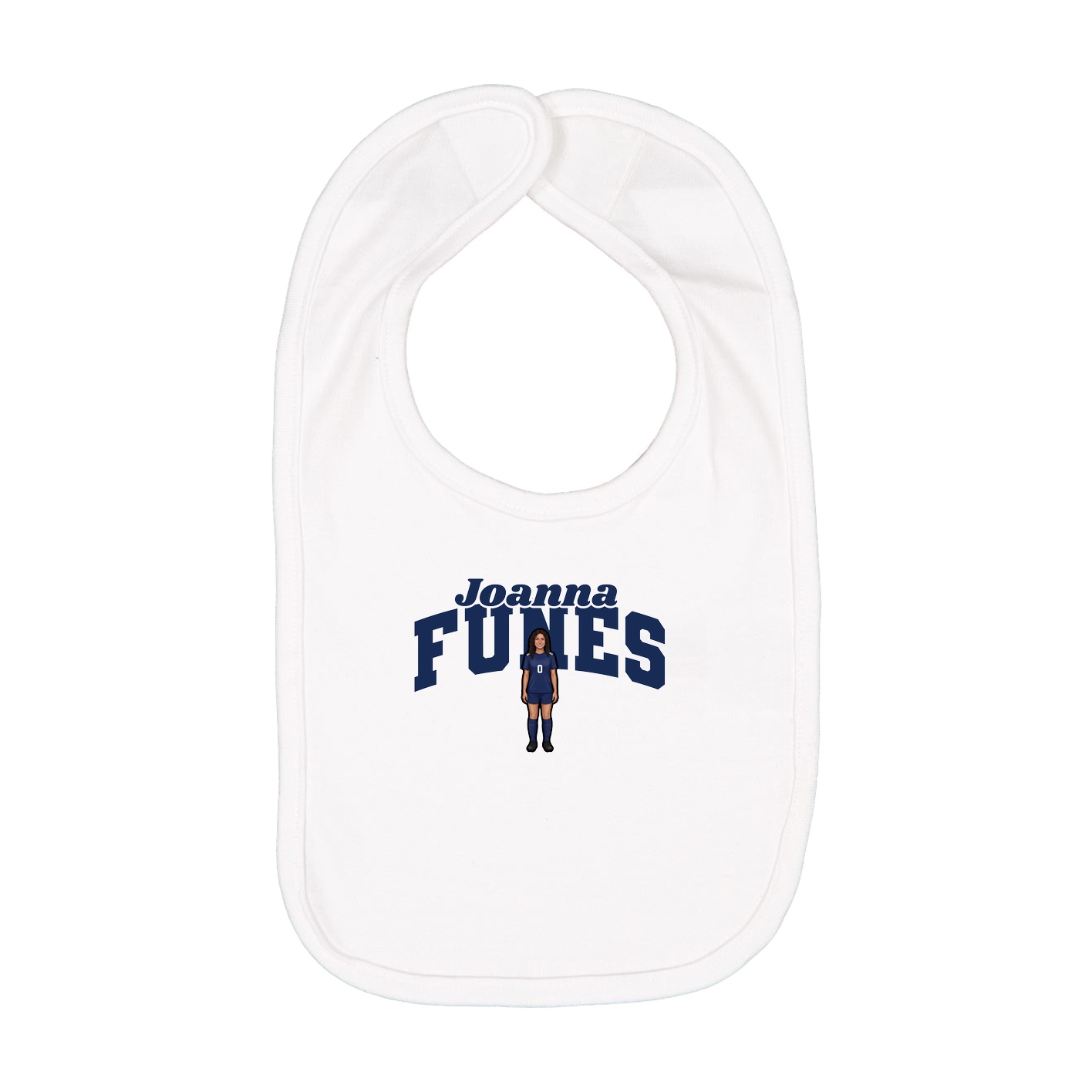 Infant Bib — Signature Arch in White