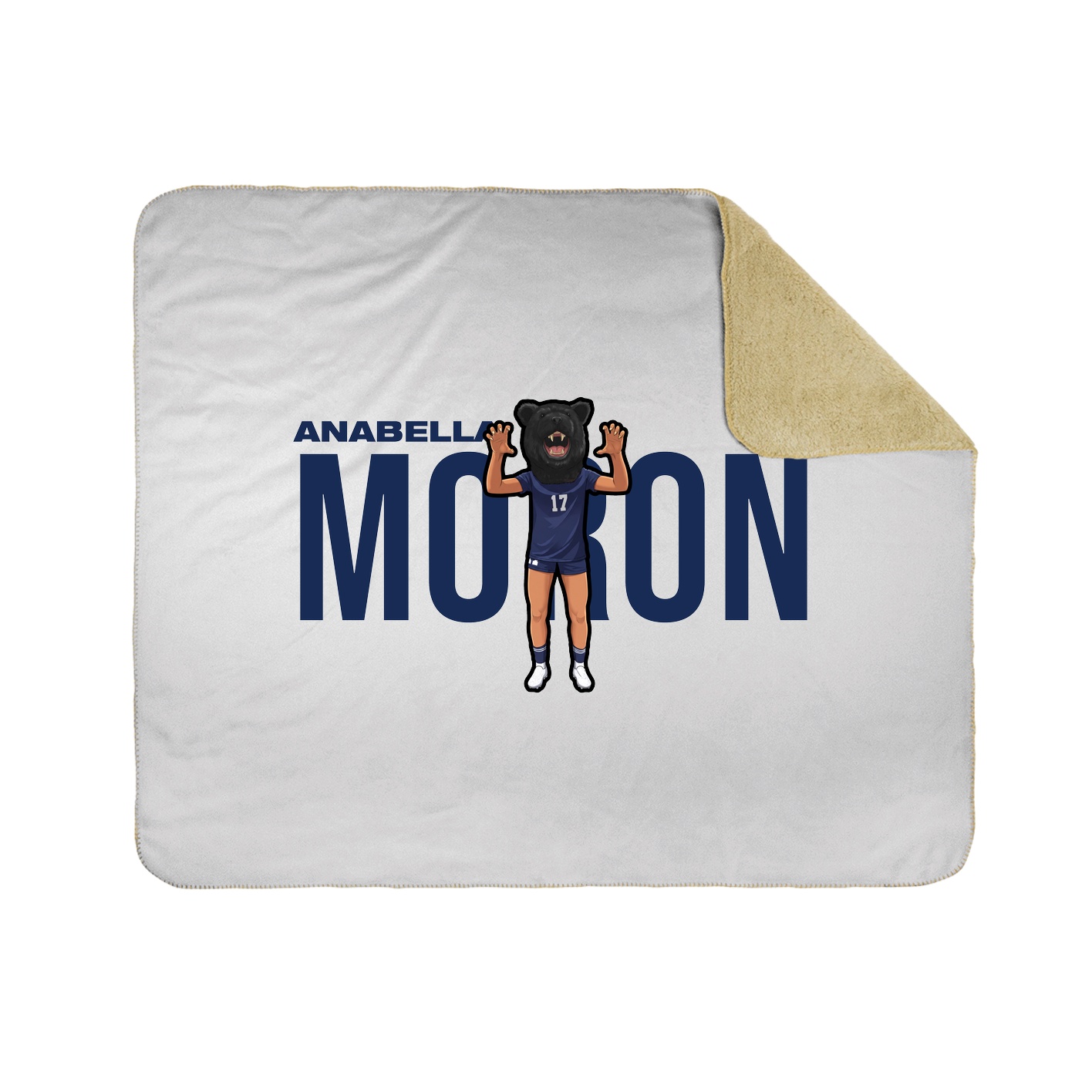 Throw Blanket — Player Name in White