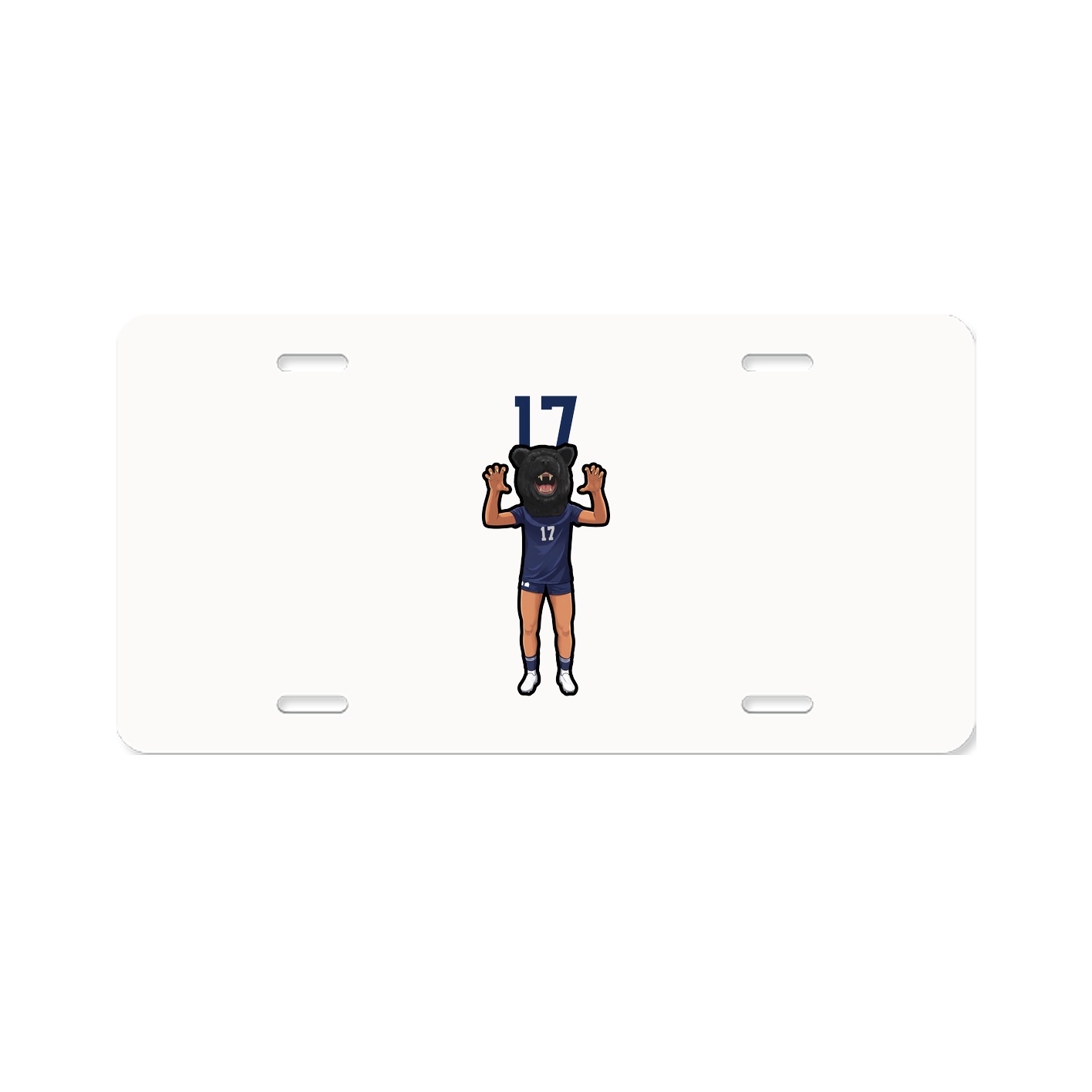 License Plate — Number Top in Classic