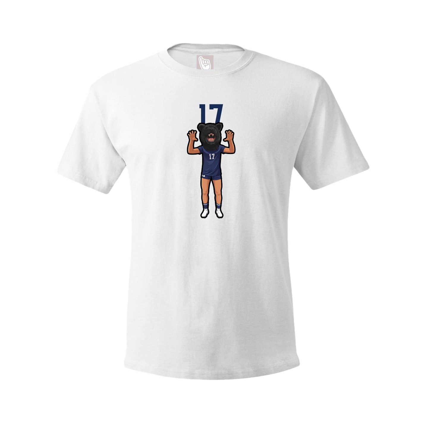 Youth Tee — Number Top in White