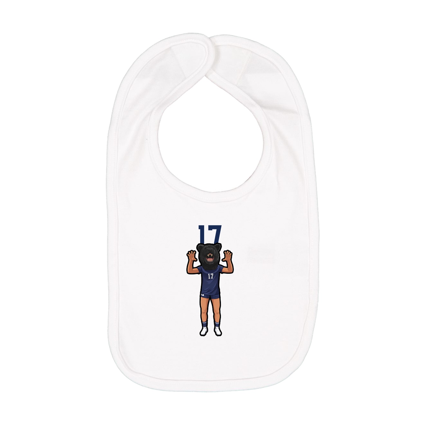 Infant Bib — Number Top in White