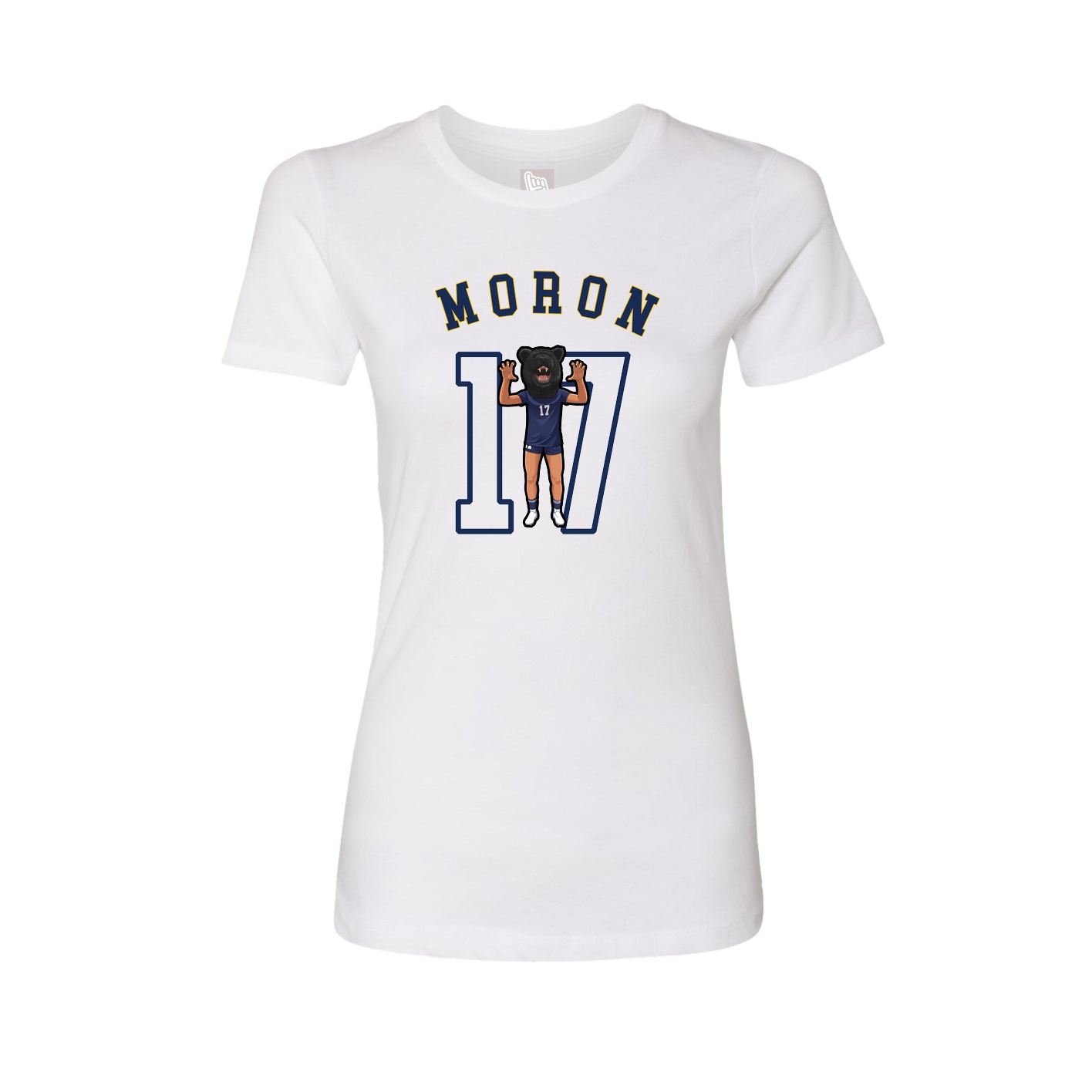 Fitted Women's Tee — Shirsey Arch in White