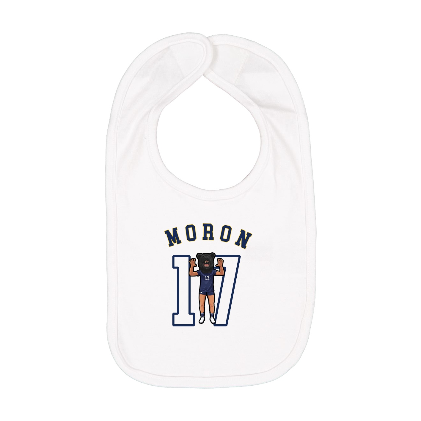 Infant Bib — Shirsey Arch in White