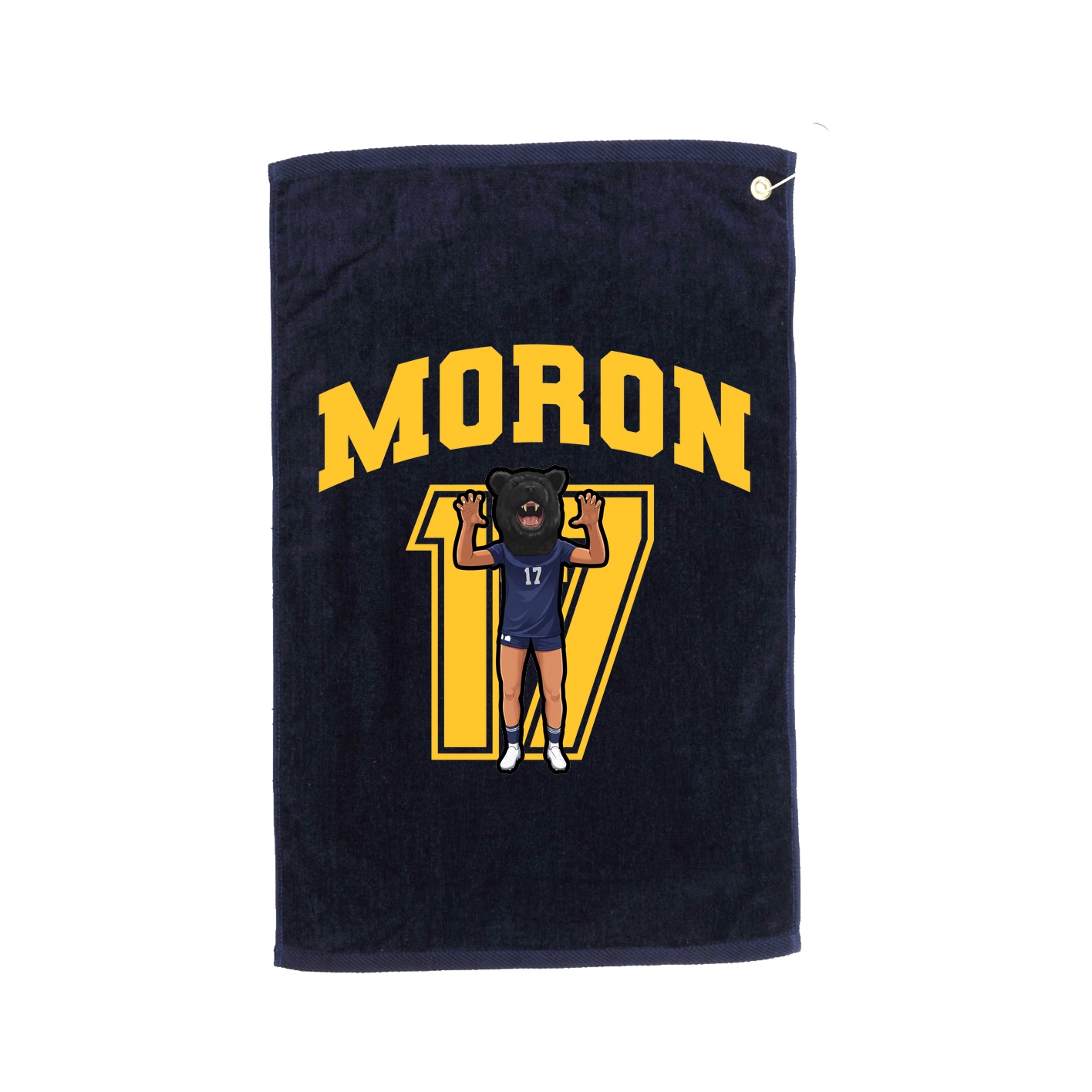 Golf Towel — Number in Navy