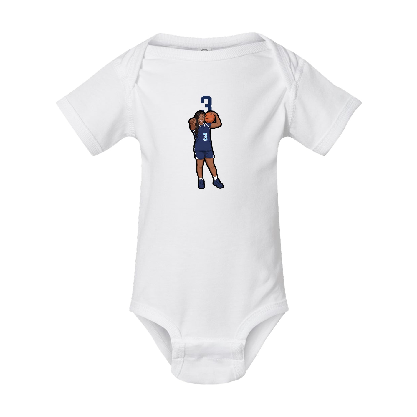 Baby Onesie — Number Top in White